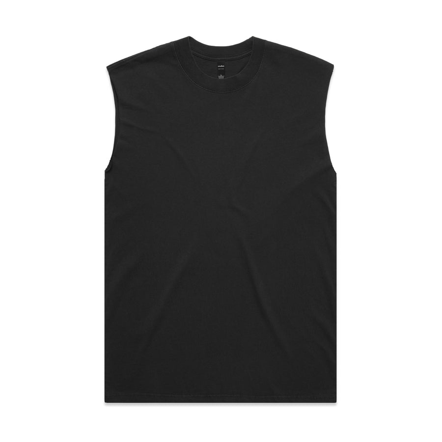 Men's Heavy Faded Tank | Arena Custom Blanks - Arena Prints - Front - Faded Black - Black