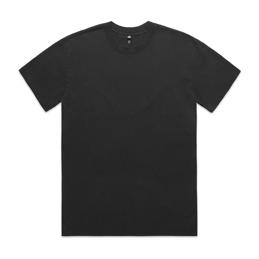 Men's Heavy Faded Tee |Arena Custom Blanks - Arena Prints - Front- Faded Black - Black