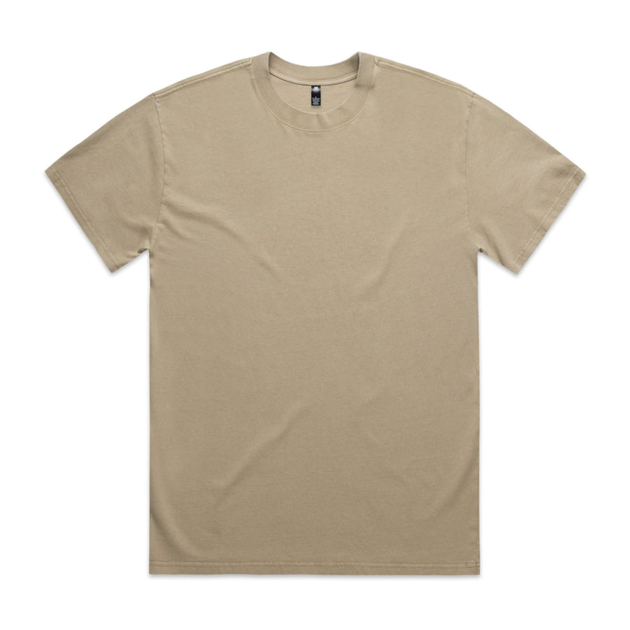 Men's Heavy Faded Tee |Arena Custom Blanks - Arena Prints - Front - Faded Khaki - Tan