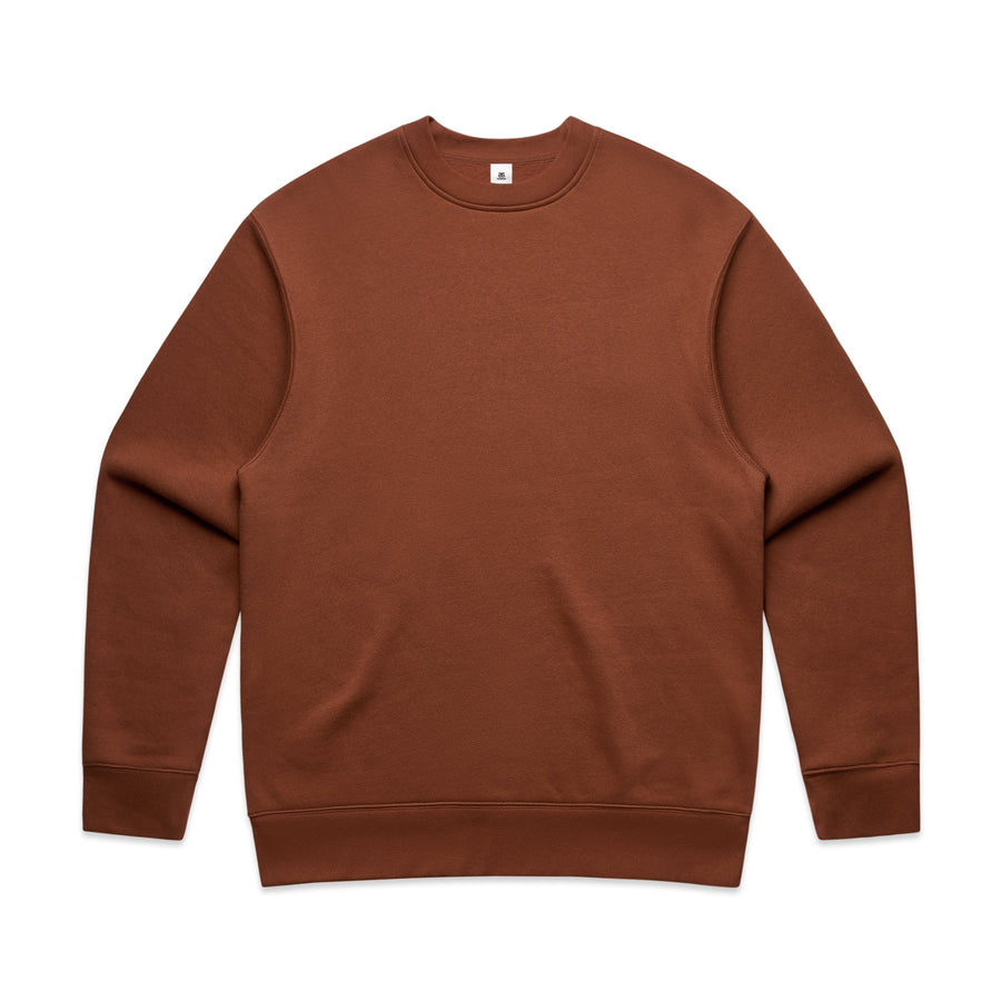 Men's Relaxed Crew | Arena Custom Blanks - Arena Prints - Front - Clay - Brown
