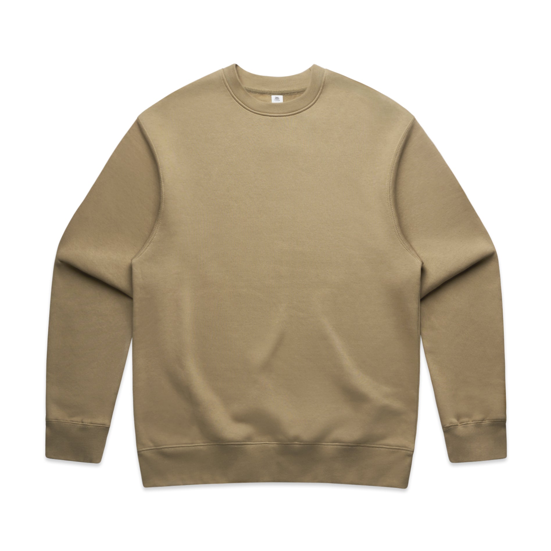 Men's Relaxed Crew | Arena Custom Blanks - Arena Prints - Front - Sand - Brown