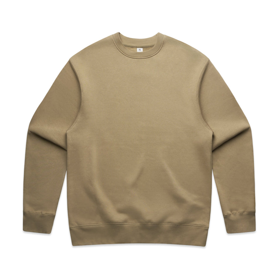 Men's Relaxed Crew | Arena Custom Blanks - Arena Prints - Front - Sand - Brown