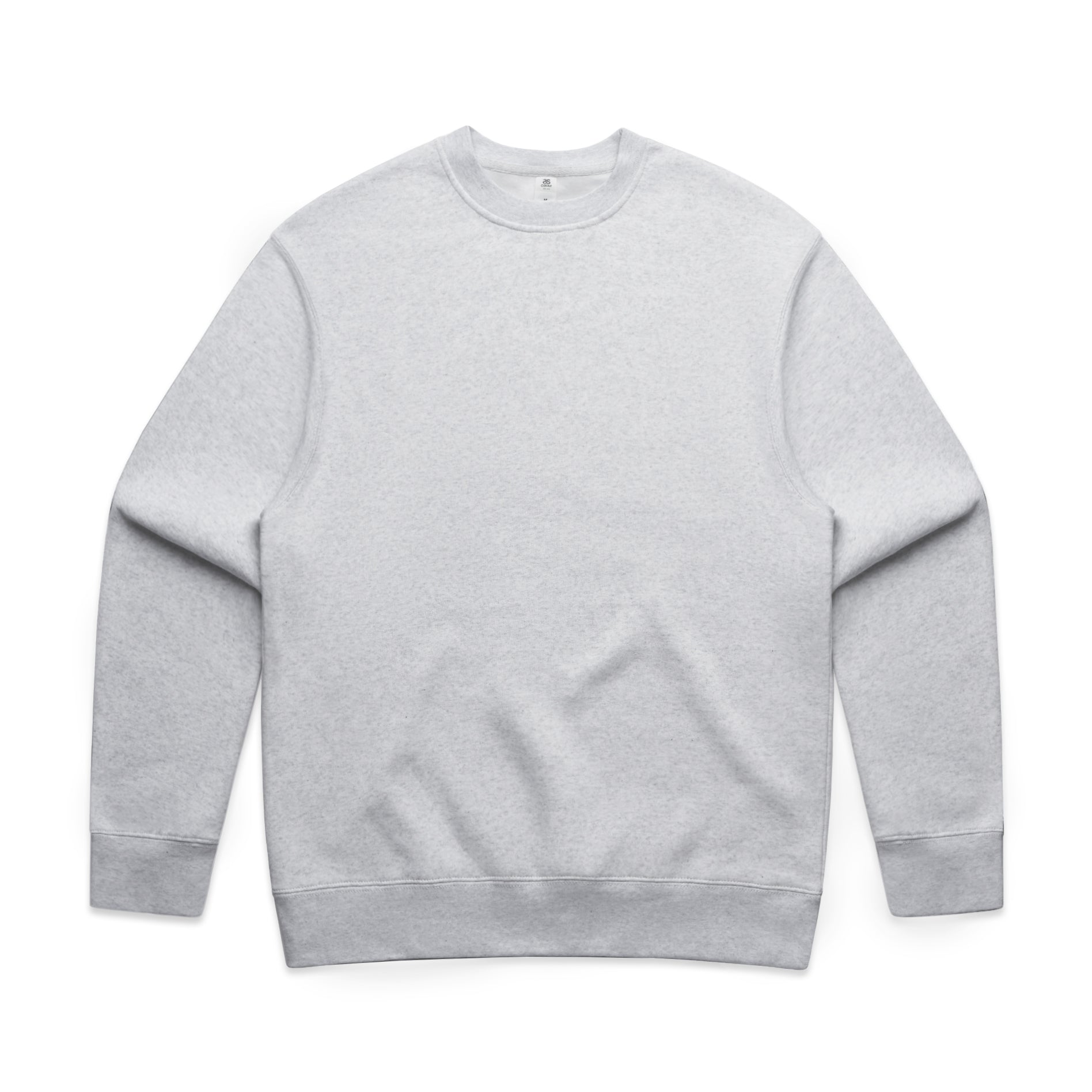 Men's Relaxed Crew | Arena Custom Blanks - Arena Prints - Front - White Heather - Grey