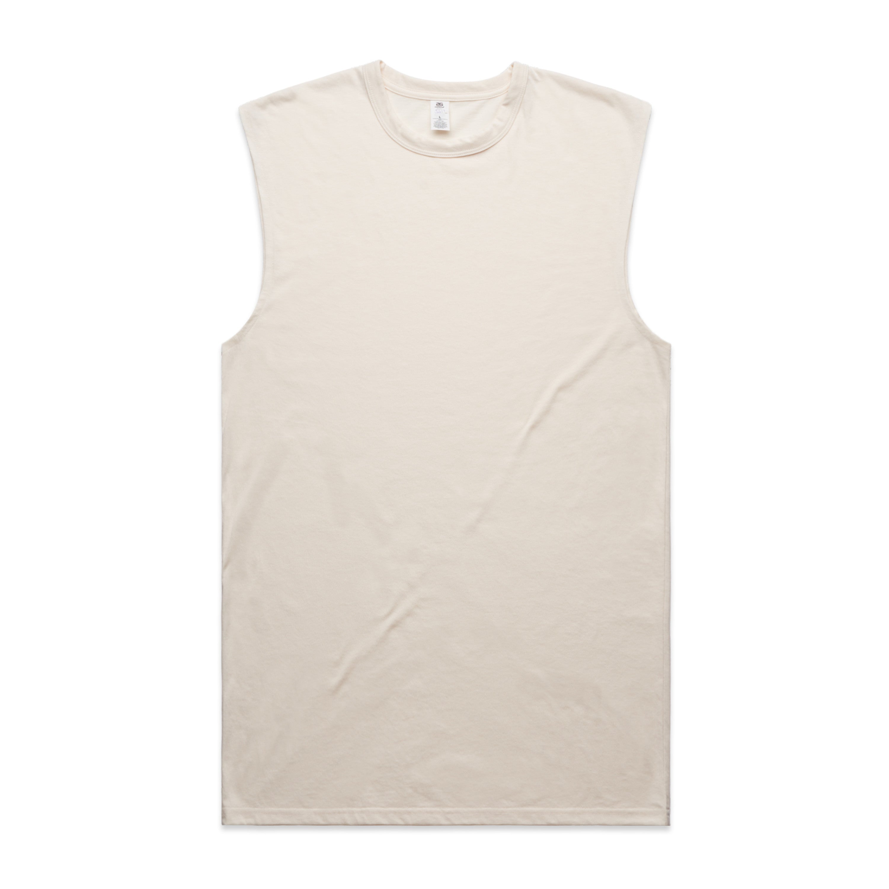 Men's Staple Active Blend Tank | Arena Custom Blanks - Arena Prints - Front -Ecru - Cream 