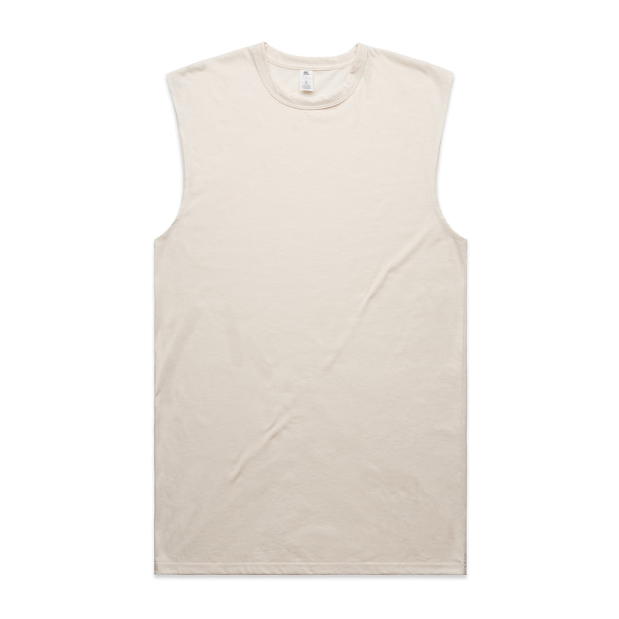 Men's Staple Active Blend Tank | Arena Custom Blanks - Arena Prints - Front -Ecru - Cream 