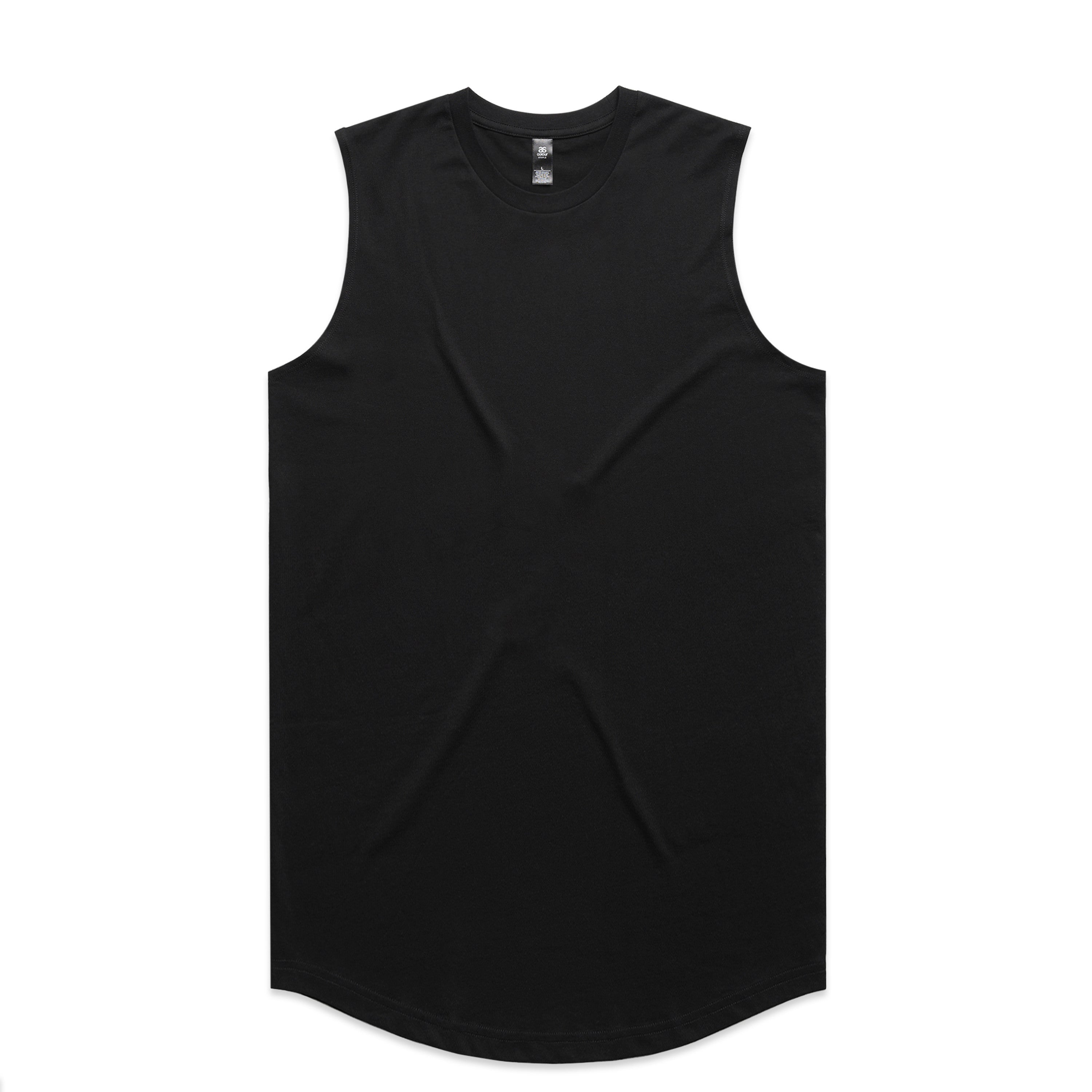 Men's Staple Curve Tank |Arena Custom Blanks - Arena Prints - Front - Black