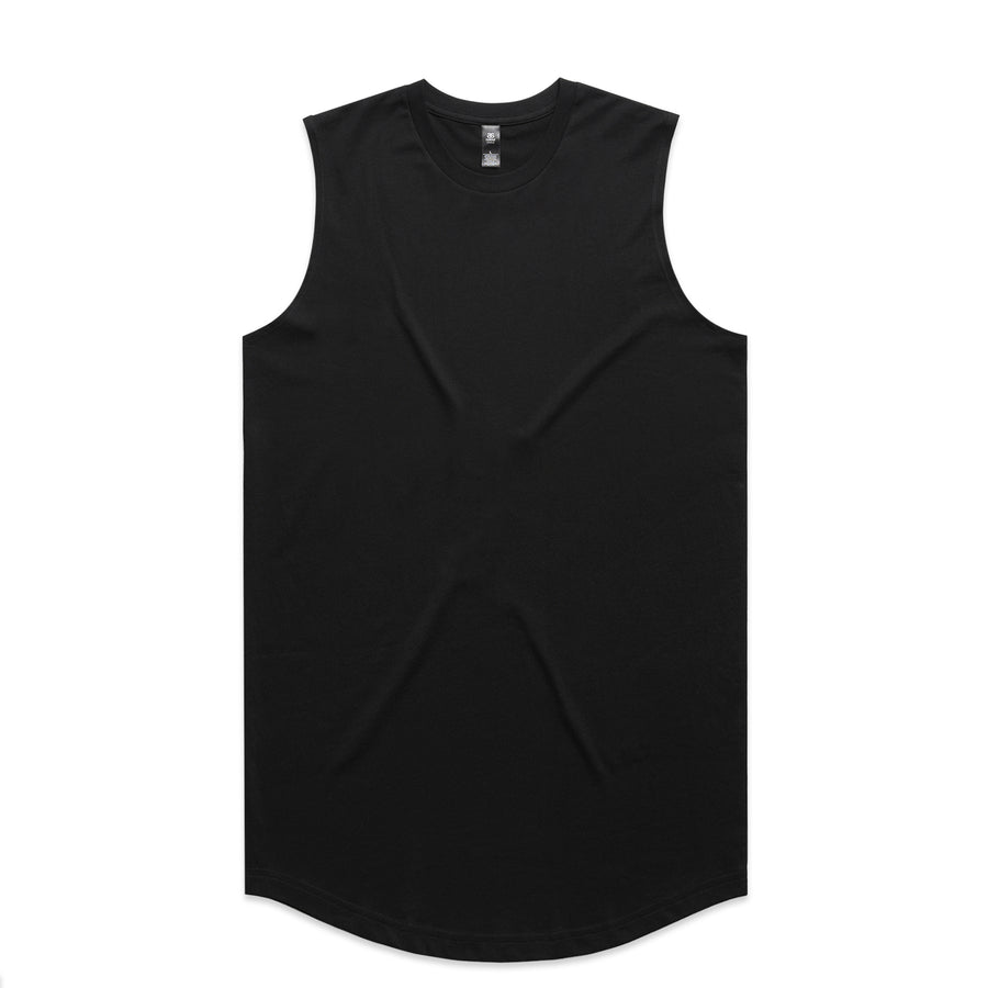 Men's Staple Curve Tank |Arena Custom Blanks - Arena Prints - Front - Black