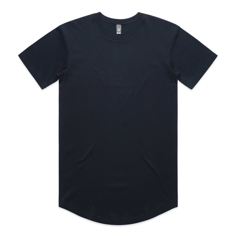 Men's Staple Curve Tee | Arena Custom Blanks - Arena Prints - Front - Navy - Blue