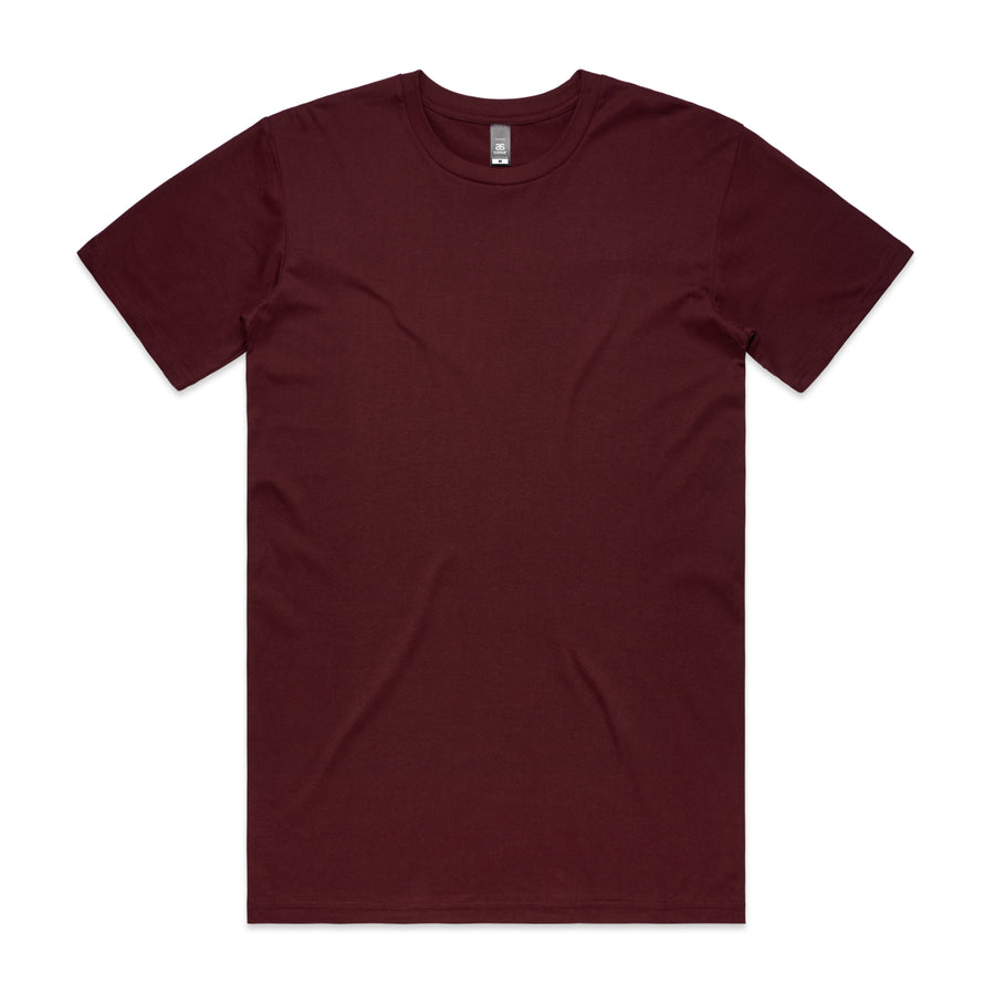 Men's Staple Tee | Arena Custom Blanks - Arena Prints - Front - Burgundy - Red