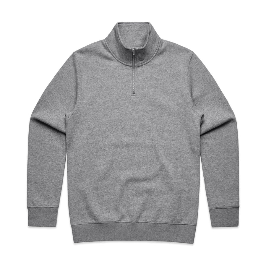 Men's Stencil Half Zip Hoodie | Arena Custom Blanks - Arena Prints - Front - Athletic Heather - Grey