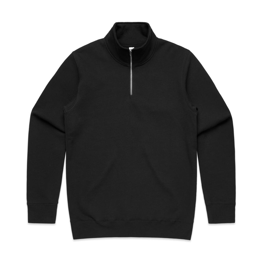 Men's Stencil Half Zip Hoodie | Arena Custom Blanks - Arena Prints - Front - Black
