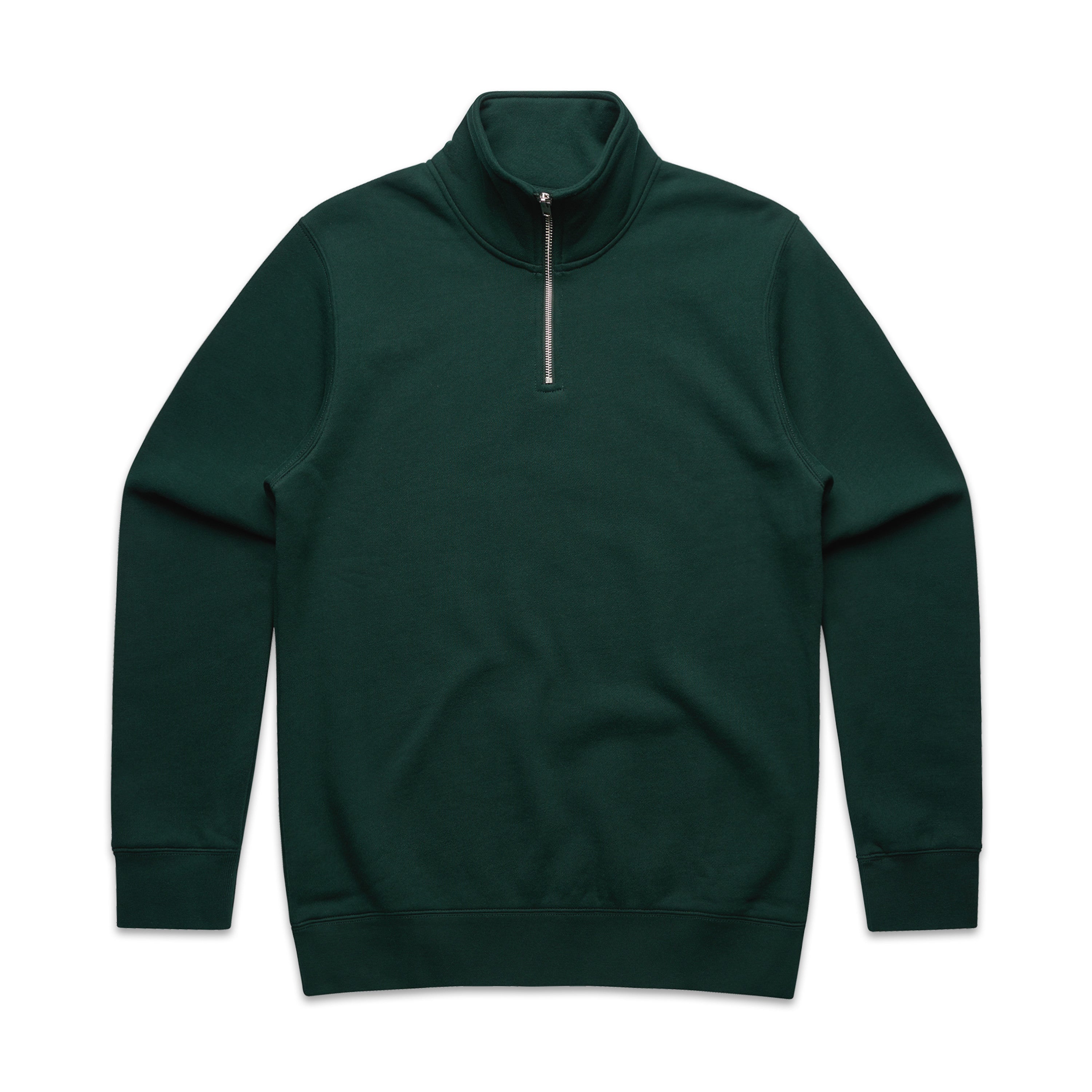Men's Stencil Half Zip Hoodie | Arena Custom Blanks - Arena Prints - Front - Pine Green - Green