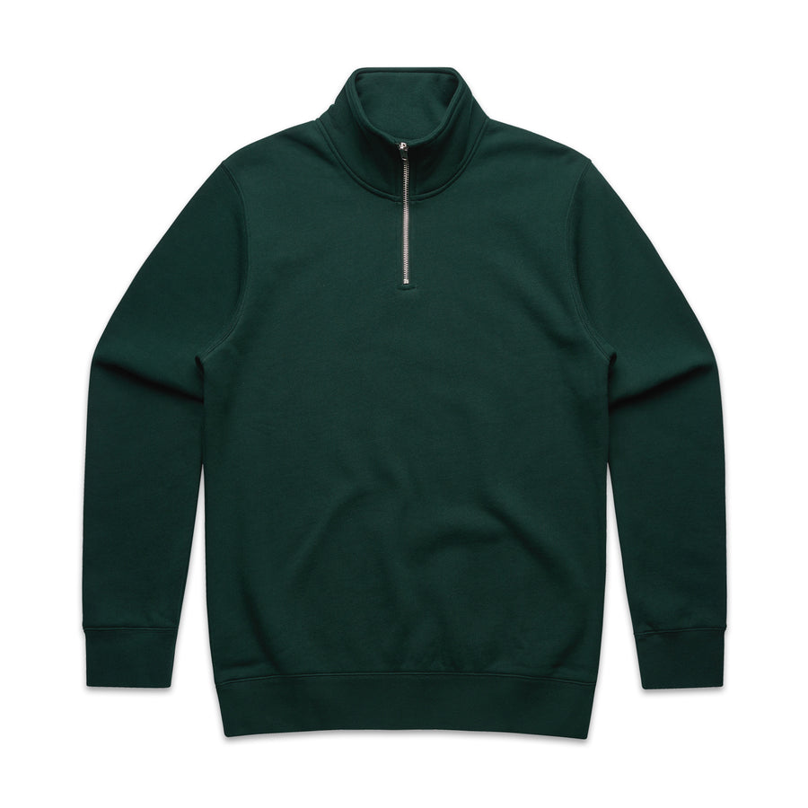 Men's Stencil Half Zip Hoodie | Arena Custom Blanks - Arena Prints - Front - Pine Green - Green