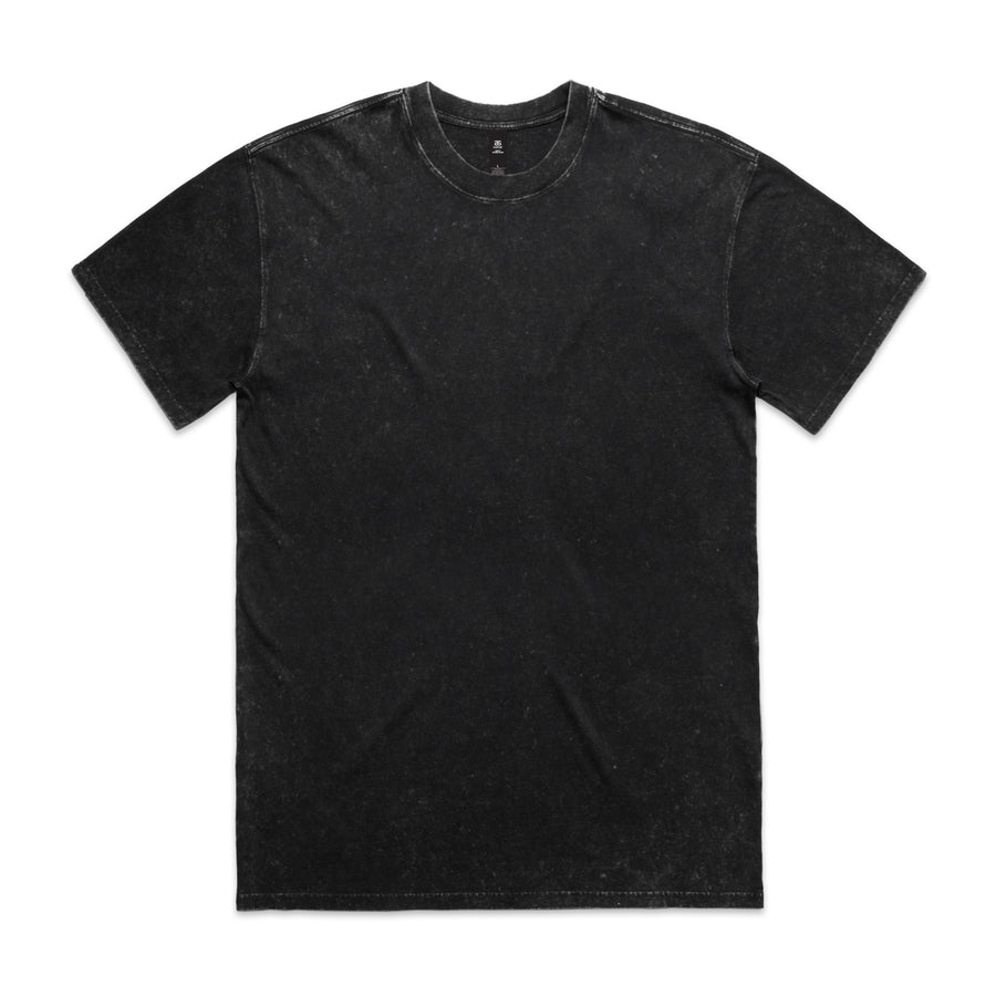 Men's Stone Wash Heavy Tee |  Arena Custom Blanks - Arena Prints - Front - Black Stone - Black