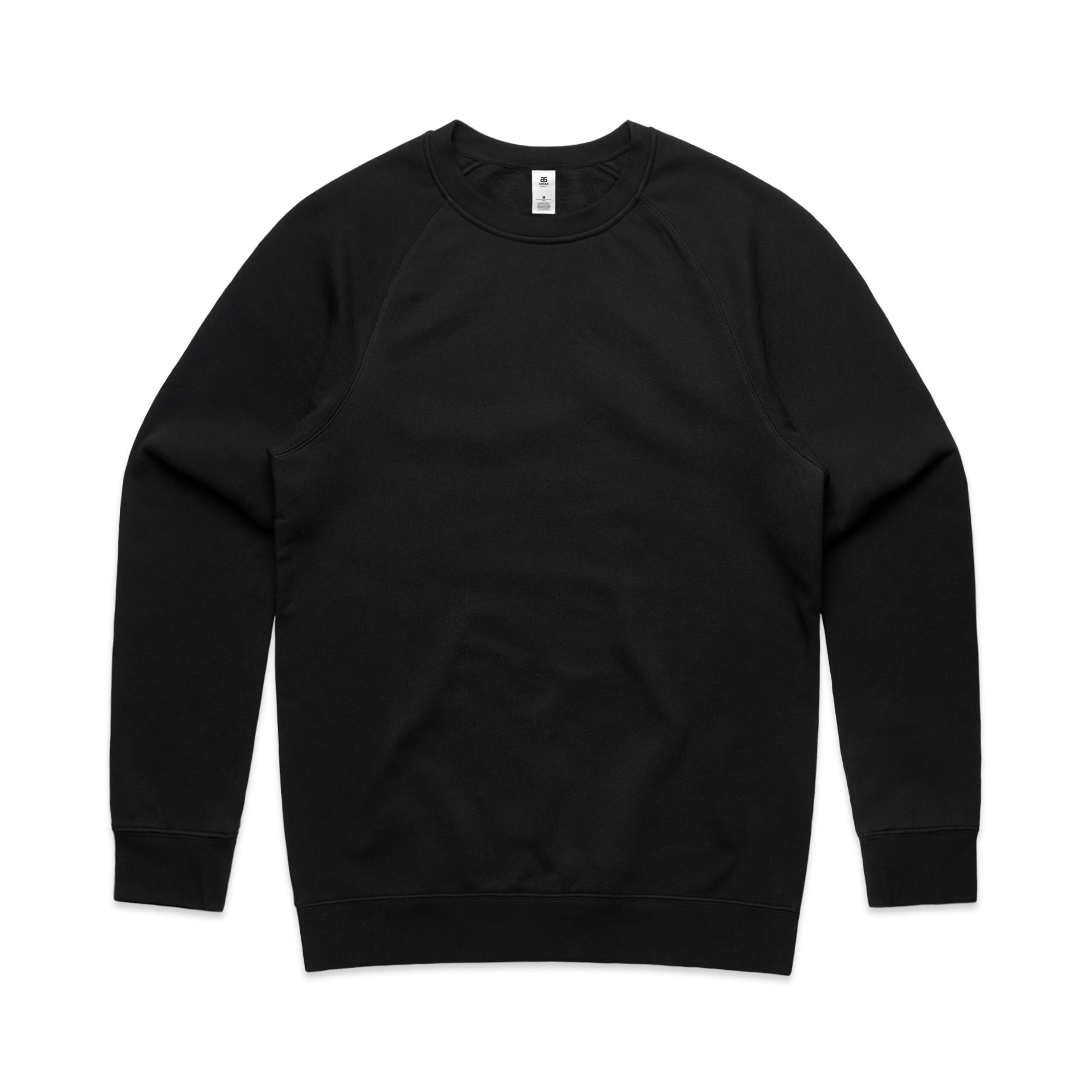 Men's Supply Crew |Arena Custom Blanks - Arena Prints - Front - Black