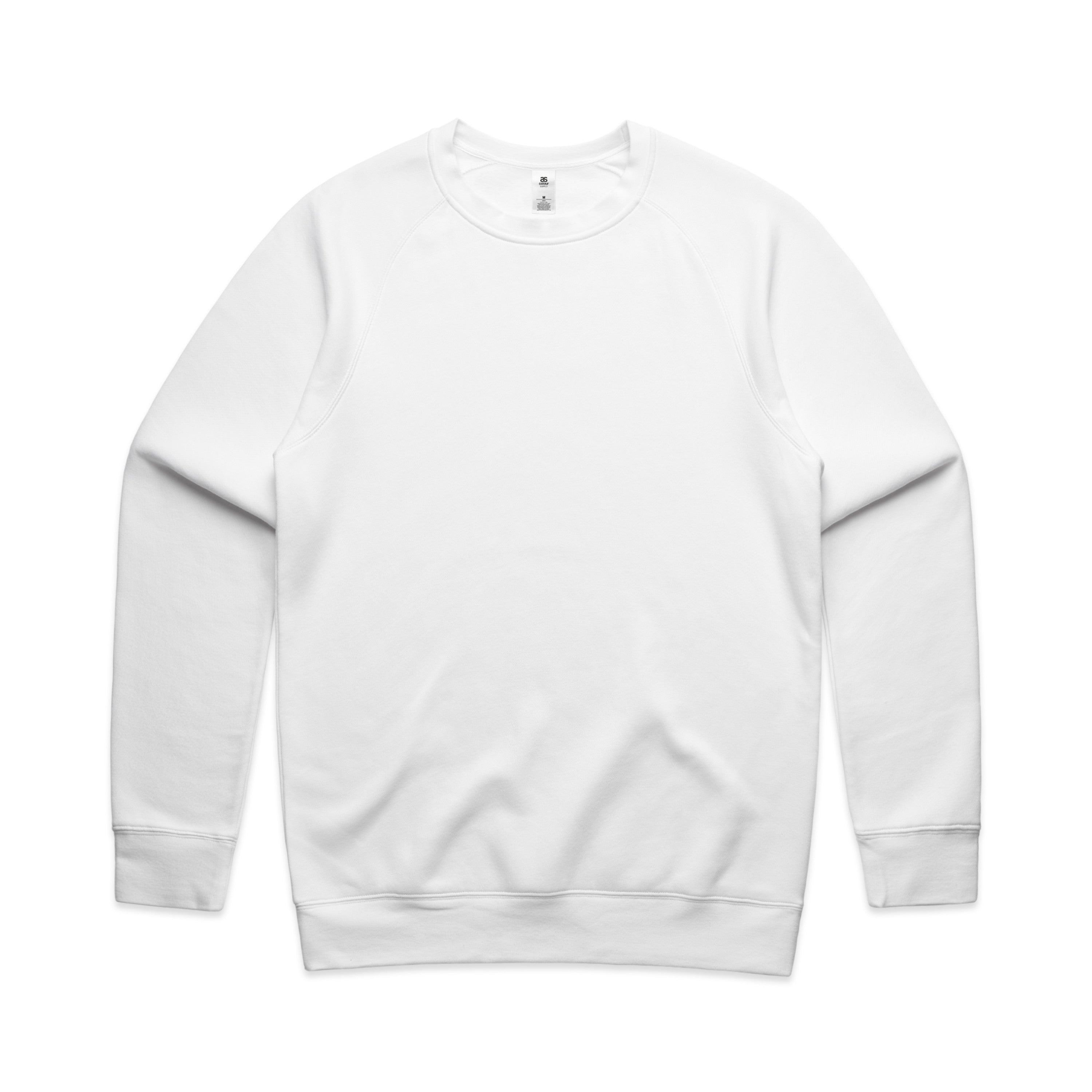 Men's Supply Crew |Arena Custom Blanks - Arena Prints - Front - White