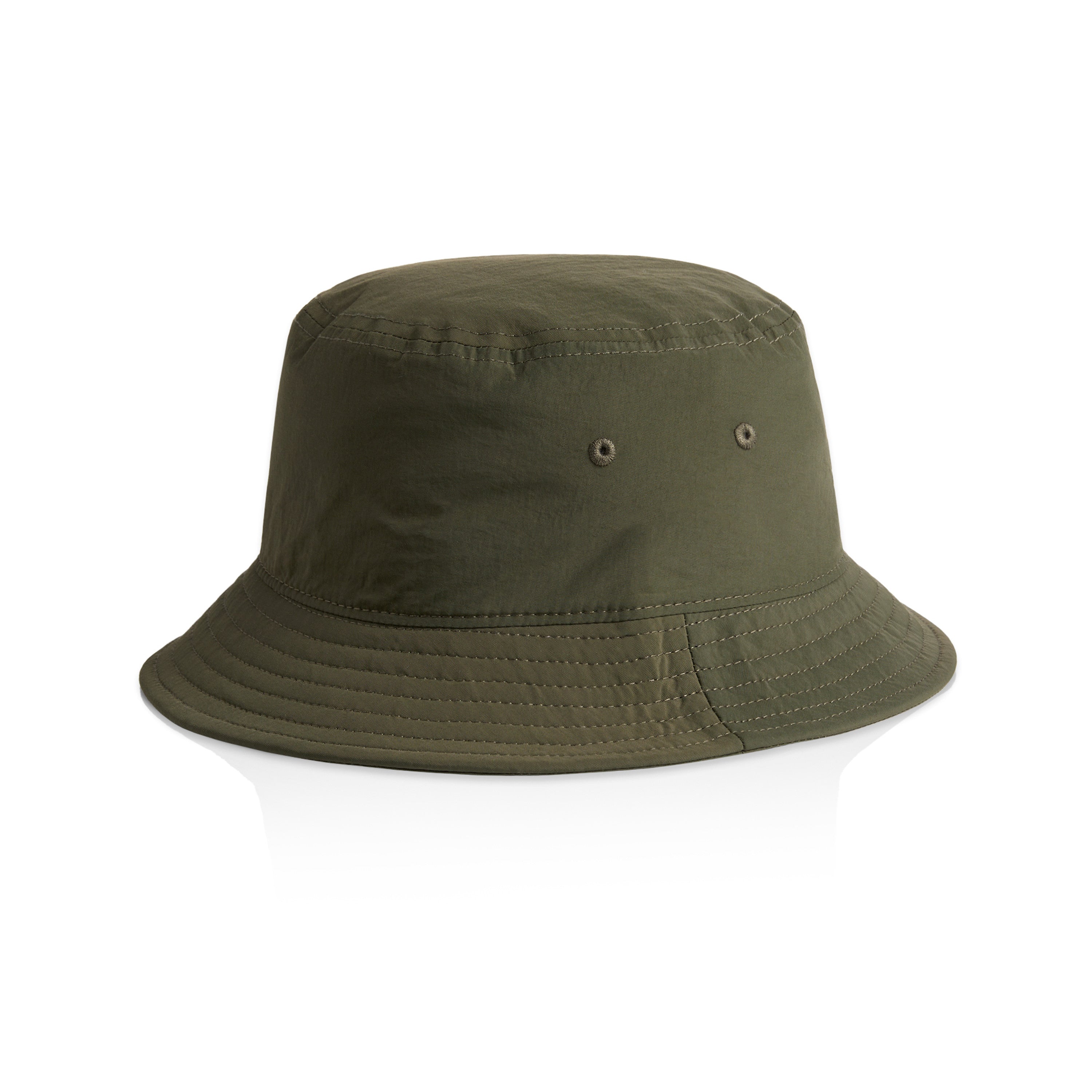 Nylon Bucket Hat | Arena Custom Blanks - Arena Prints - Front - Army - Green