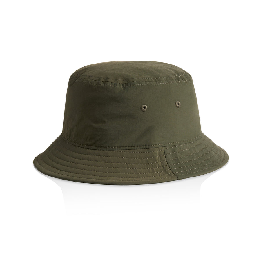 Nylon Bucket Hat | Arena Custom Blanks - Arena Prints - Front - Army - Green