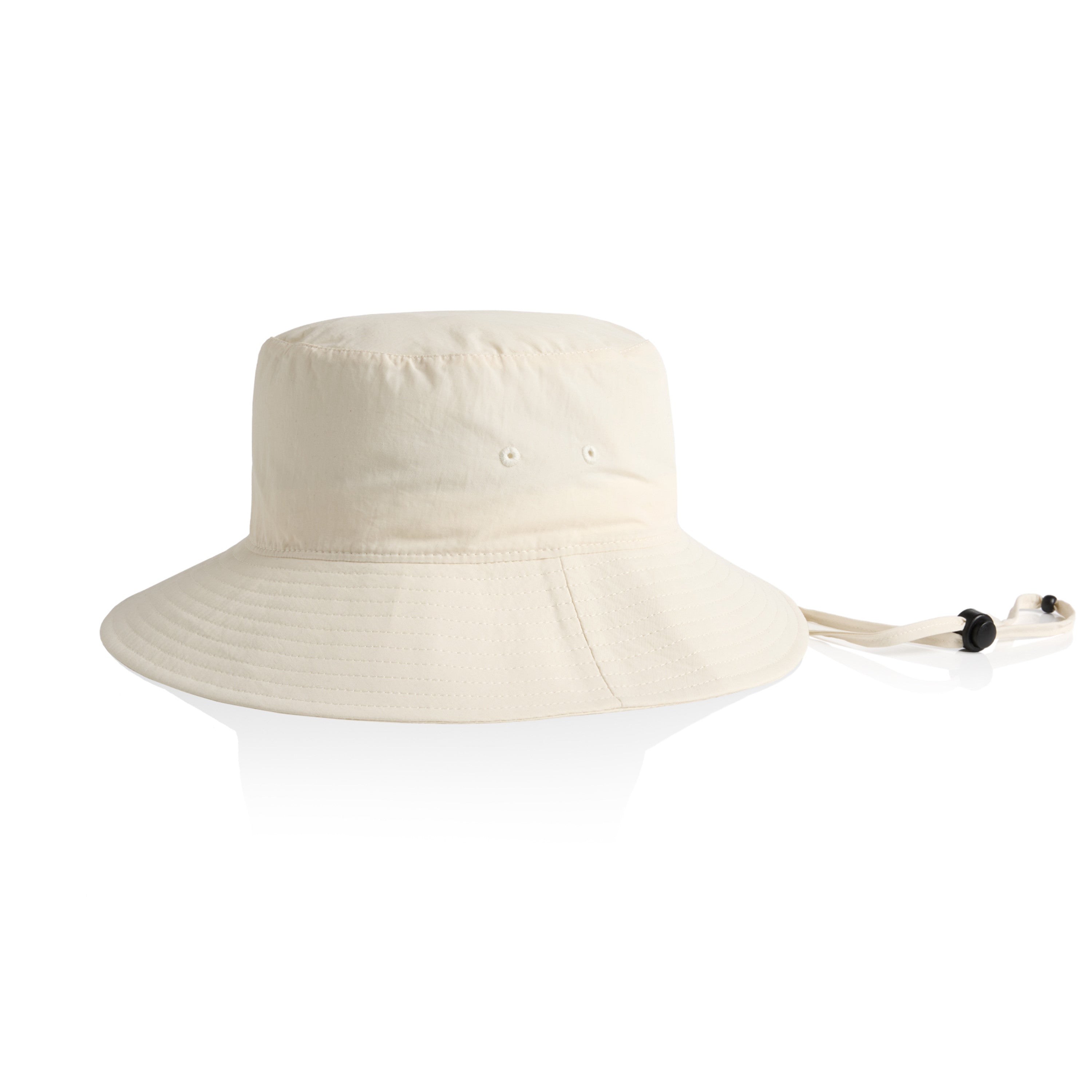 Nylon Wide Brim Bucket Hat | Arena Custom Blanks - Arena Prints - Front - Ecru - Cream