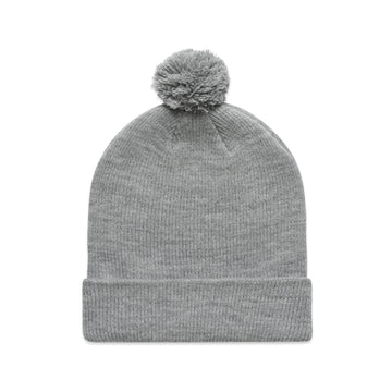 Pom Pom Beanie | Arena Custom Blanks - Arena Prints - Front - Athletic Heather - Grey