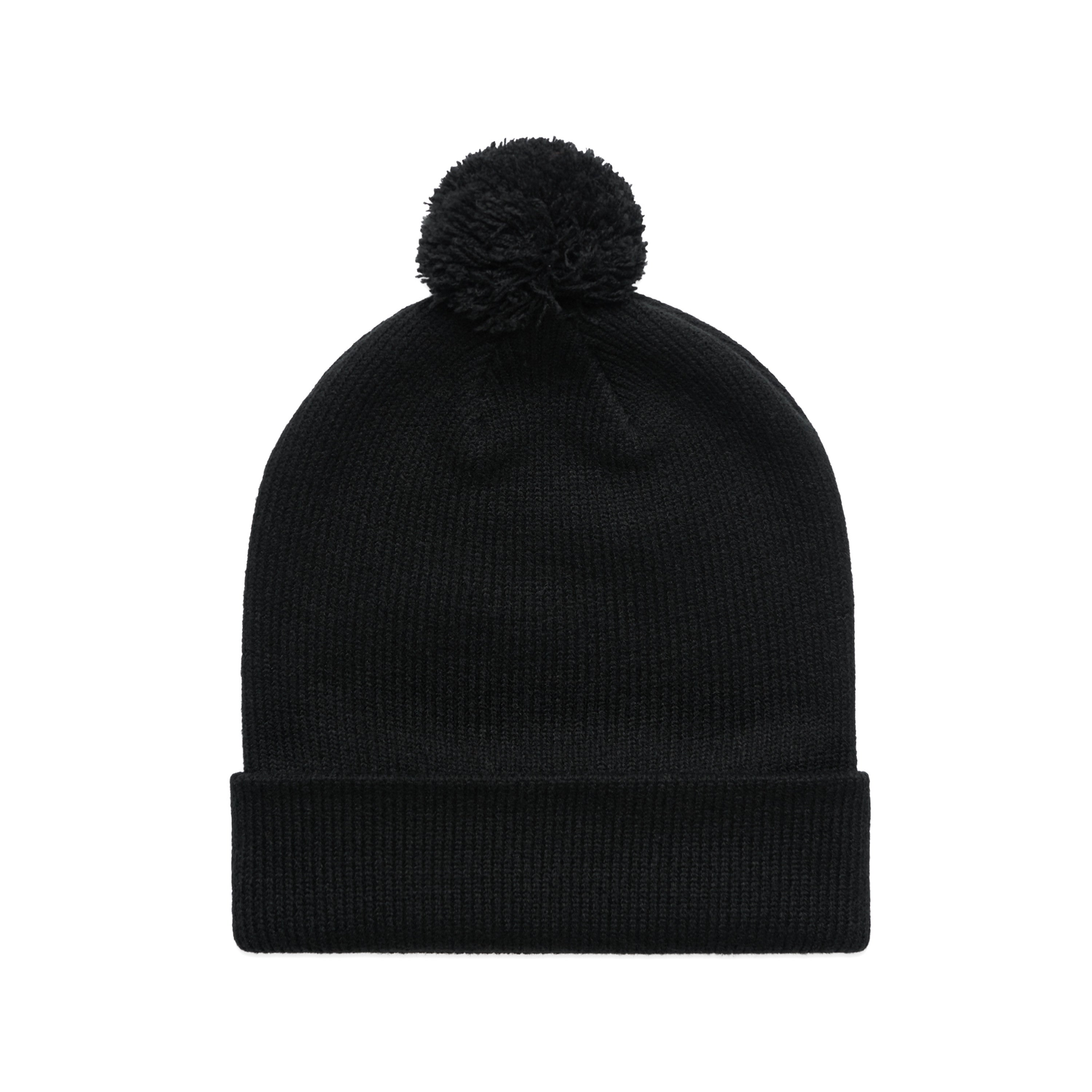 Pom Pom Beanie | Arena Custom Blanks - Arena Prints - Front - Black