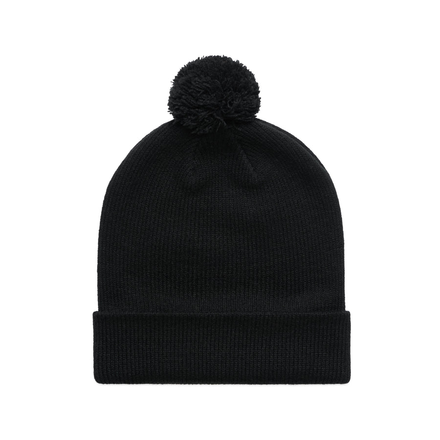 Pom Pom Beanie | Arena Custom Blanks - Arena Prints - Front - Black