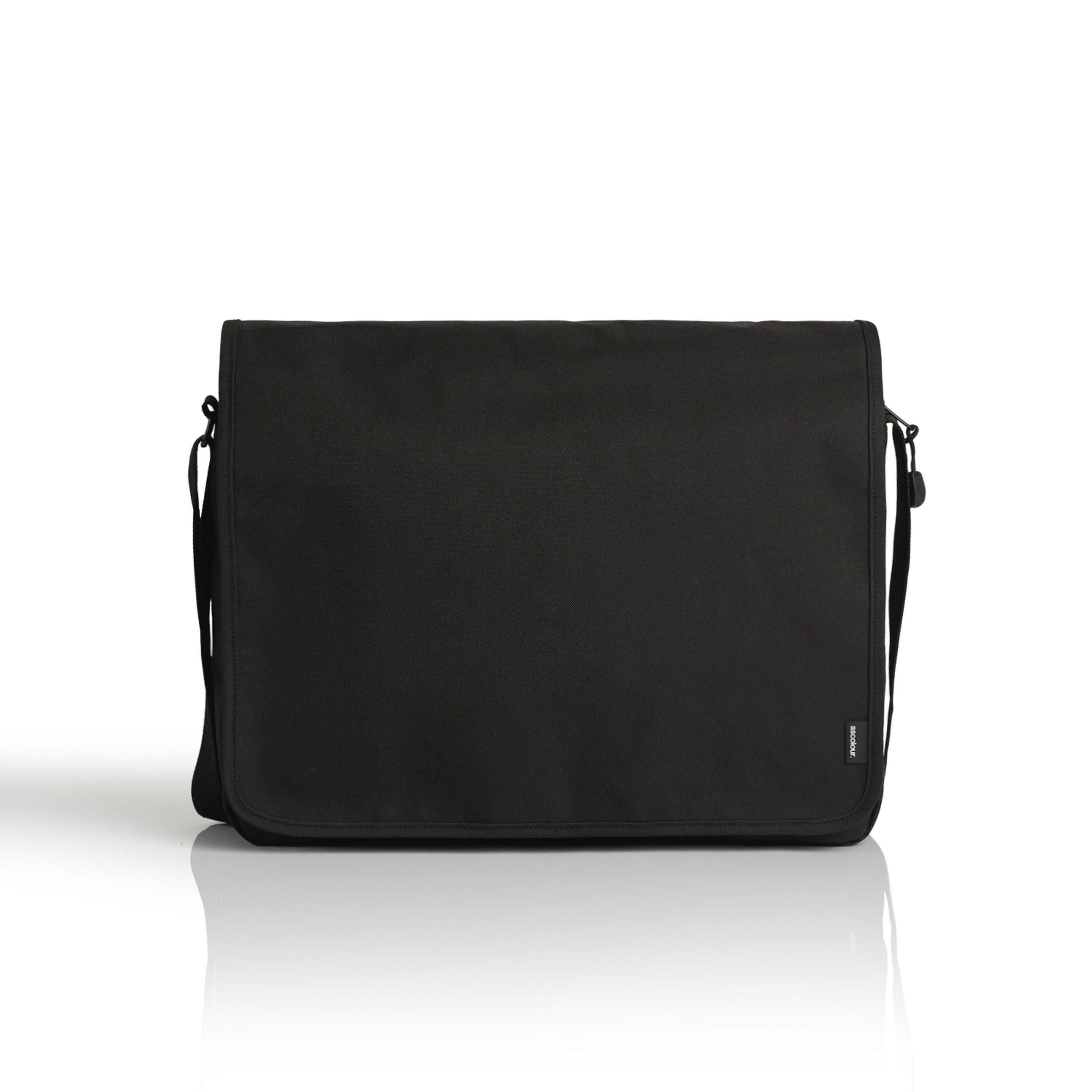 Recycled Messenger Bag | Arena Custom Blanks - Arena Prints - Front - Black