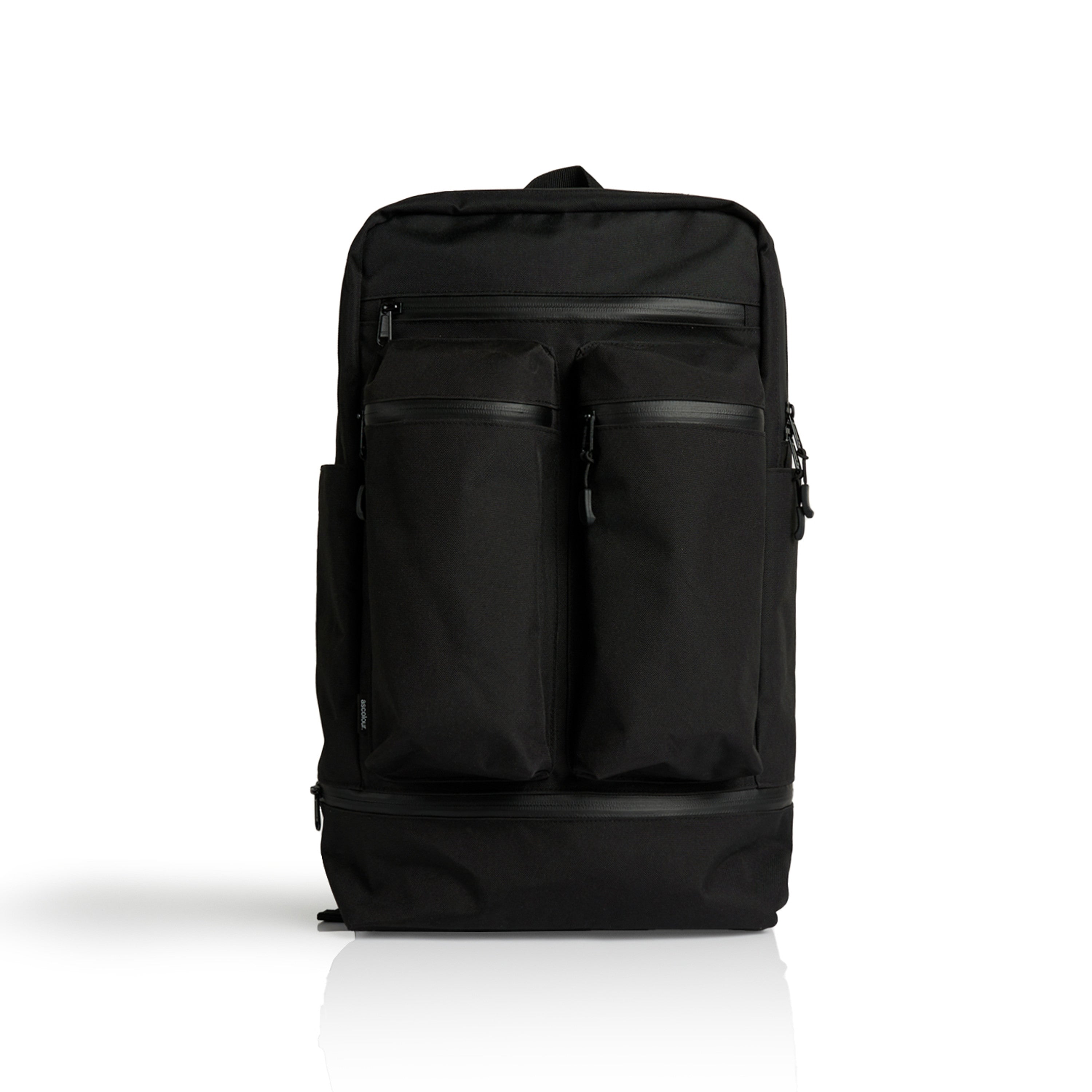 Recycled Travel Backpack | Arena Custom Blanks - Arena Prints - Front - Black
