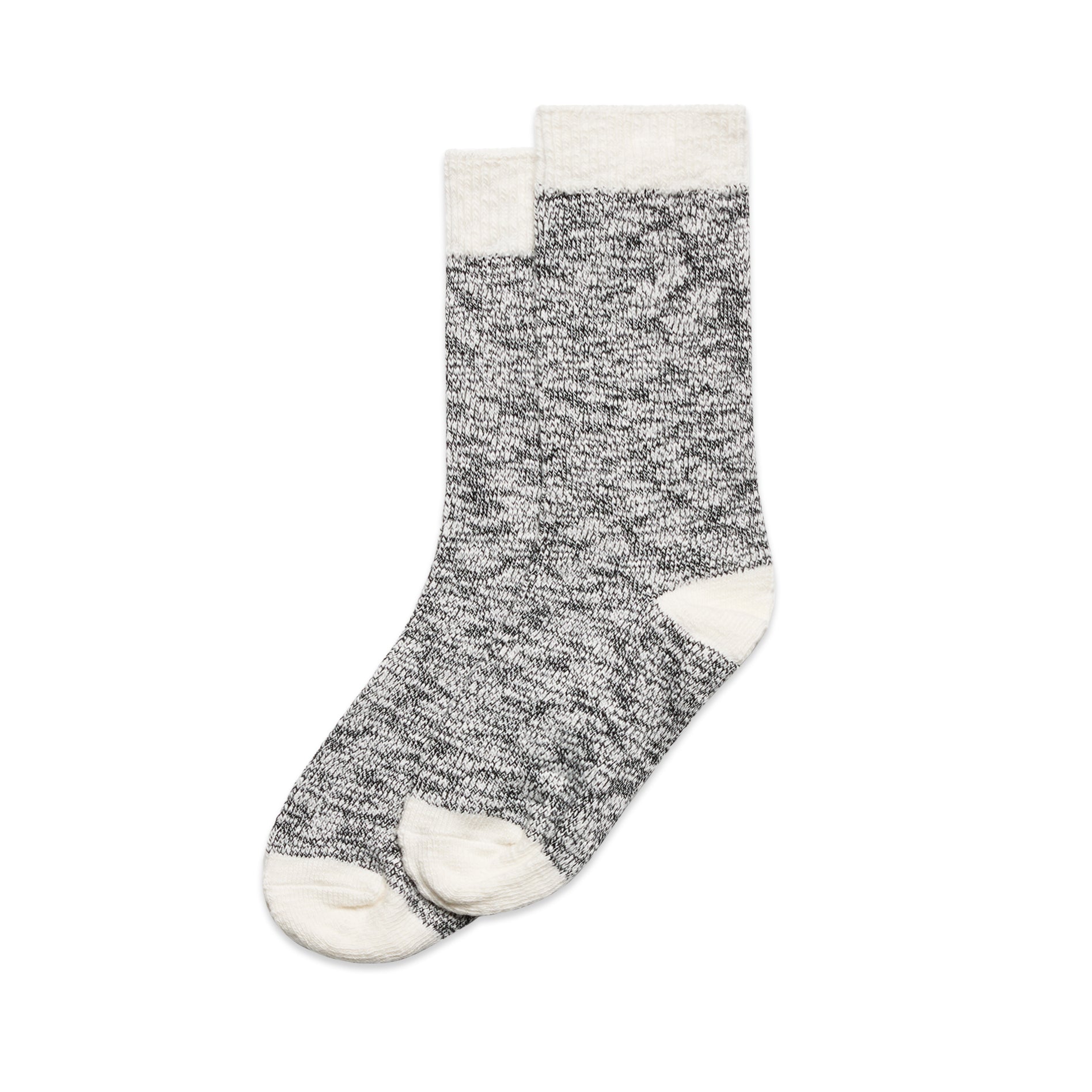 Slub Socks (2 Pairs) | Arena Custom Blanks - Arena Prints - Side - Black - Natural - White