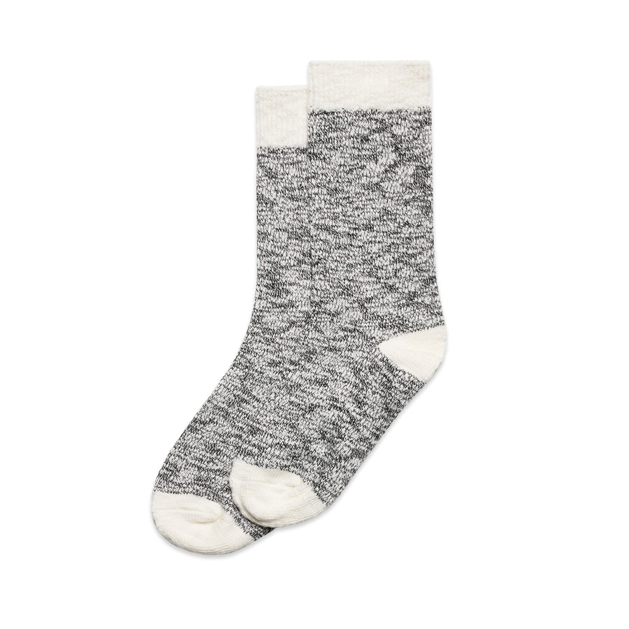 Slub Socks (2 Pairs) | Arena Custom Blanks - Arena Prints - Side - Black - Natural - White
