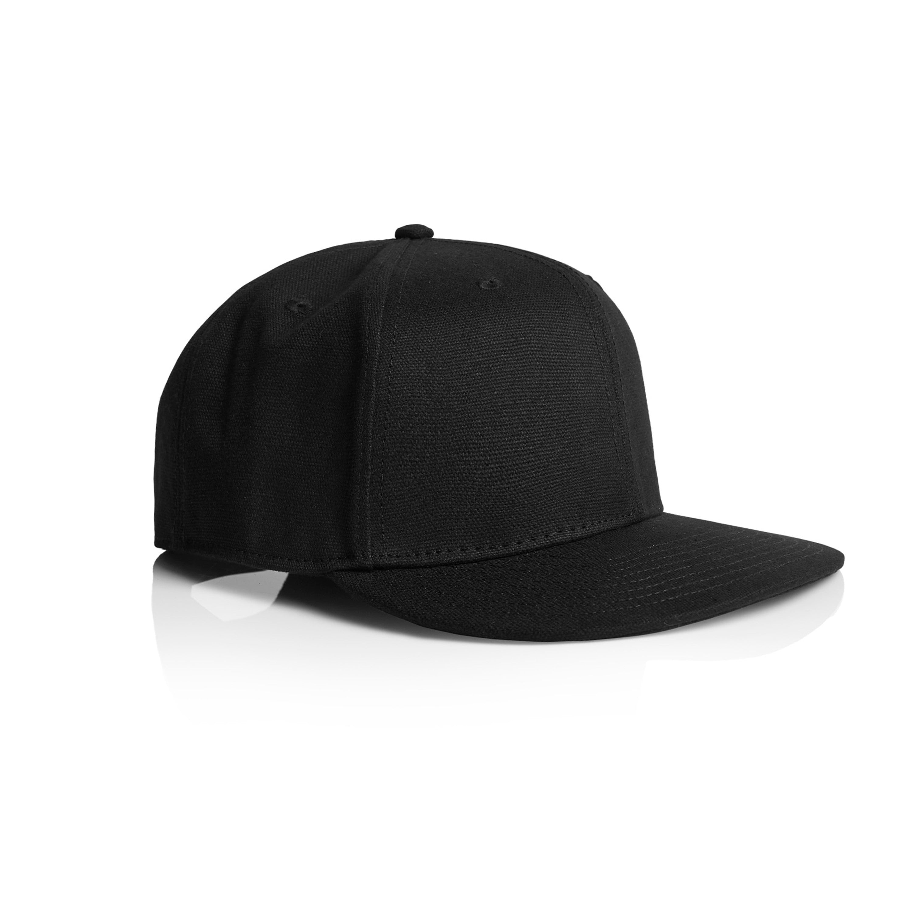 Stock Canvas Cap | Arena Custom Blanks - Arena Prints - Angle - Black