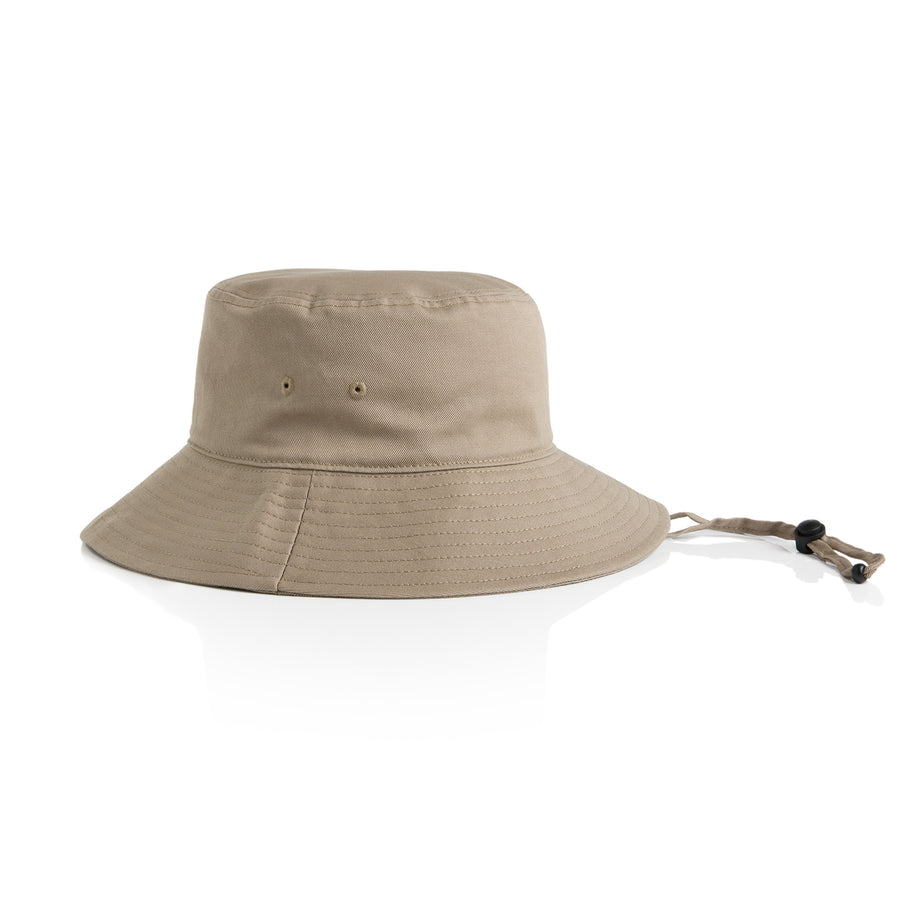 Wide Brim Bucket Hat | Arena Custom Blanks - Arena Prints - Front - Khaki - Tan
