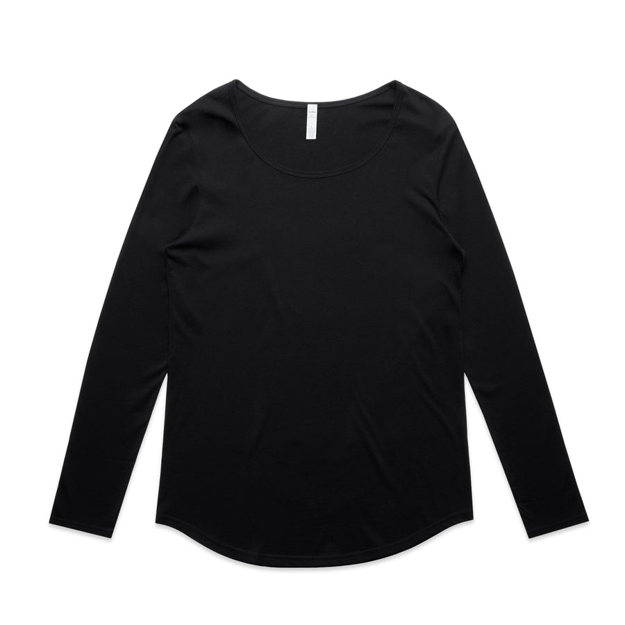 Women's Mali Long Sleeve Tee Shirt | Arena Custom Blanks - Arena Prints - Front - Black