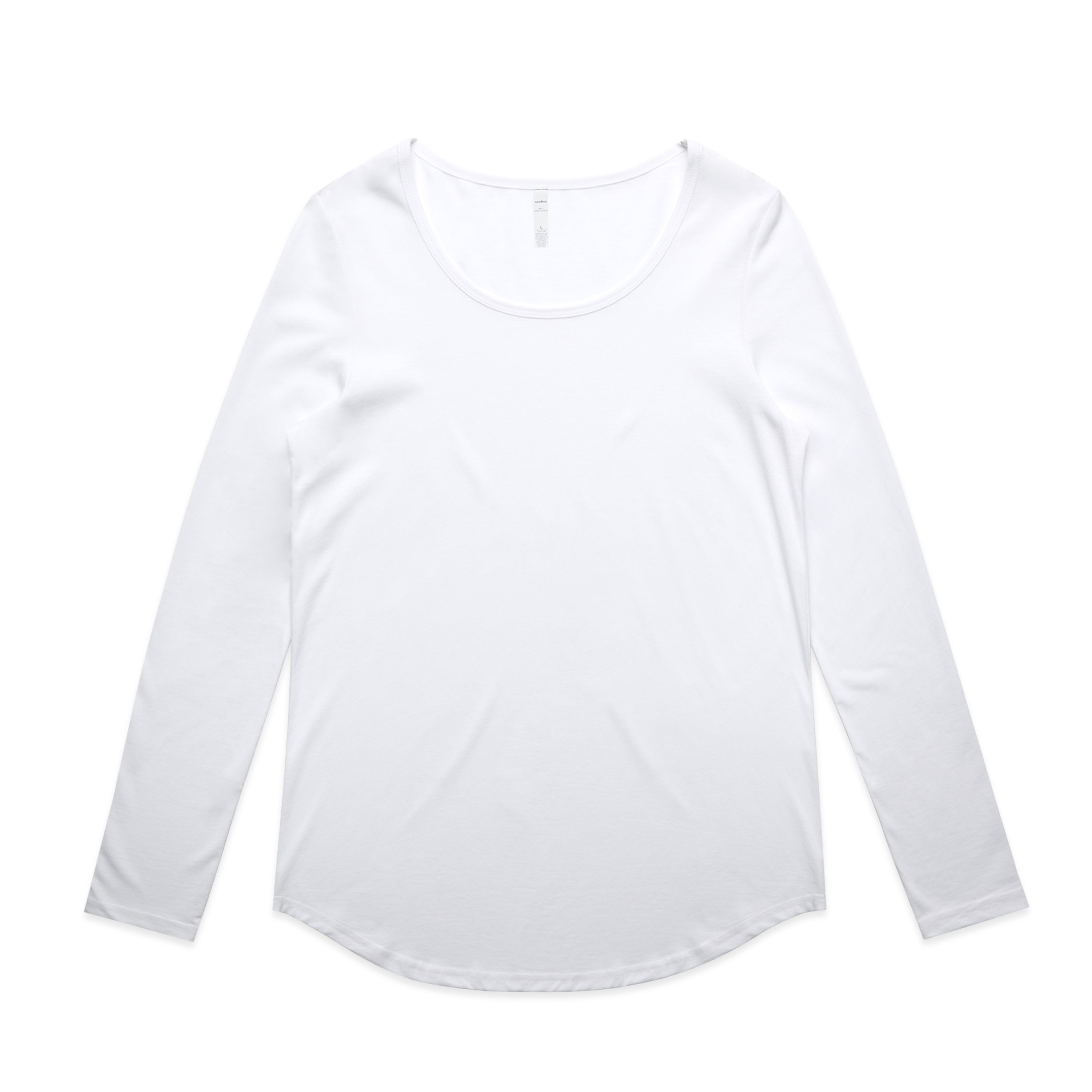 Women's Mali Long Sleeve Tee Shirt | Arena Custom Blanks - Arena Prints - Front - White