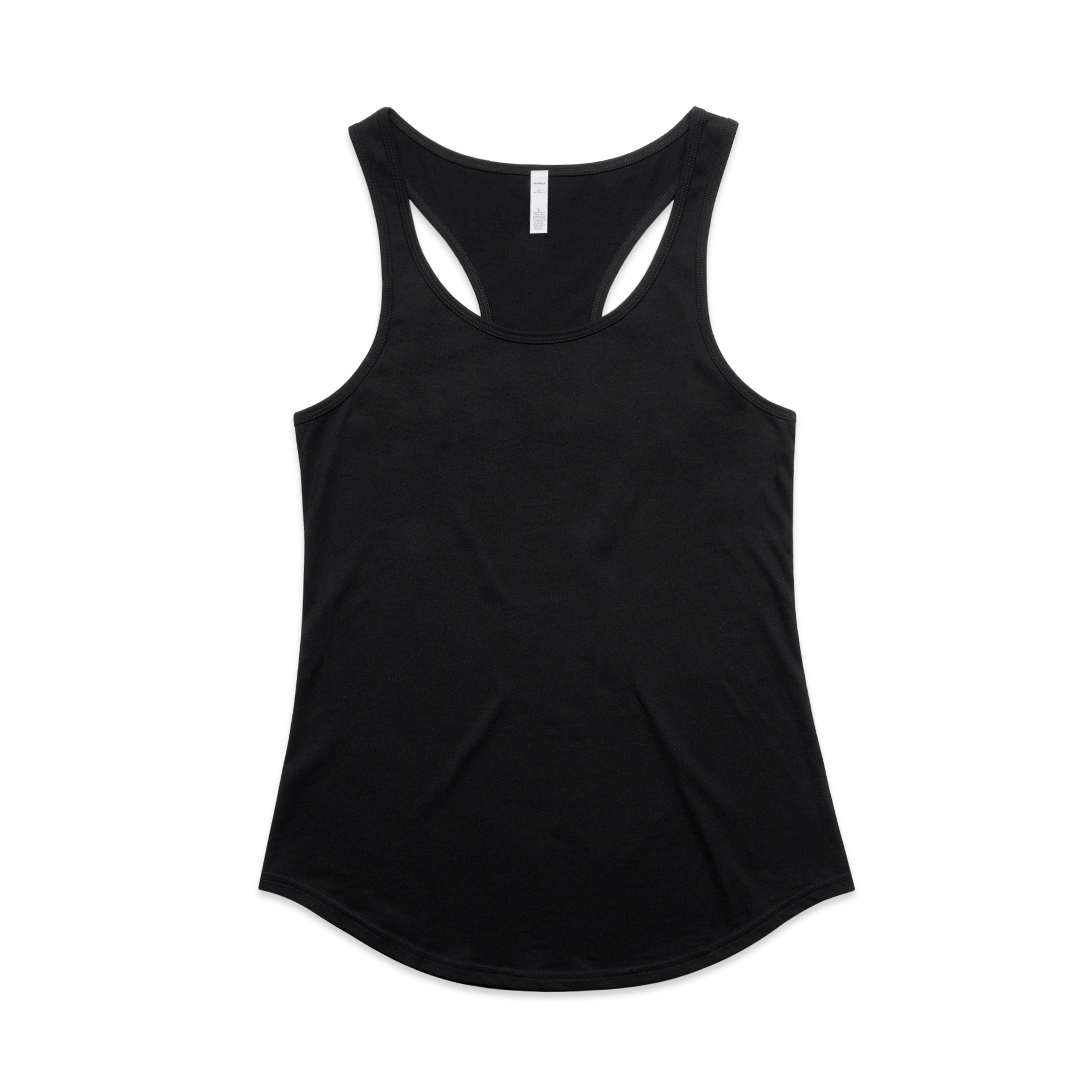 Women's Mali Racerback Tank | Arena Custom Blanks - Arena Prints - Front - Black