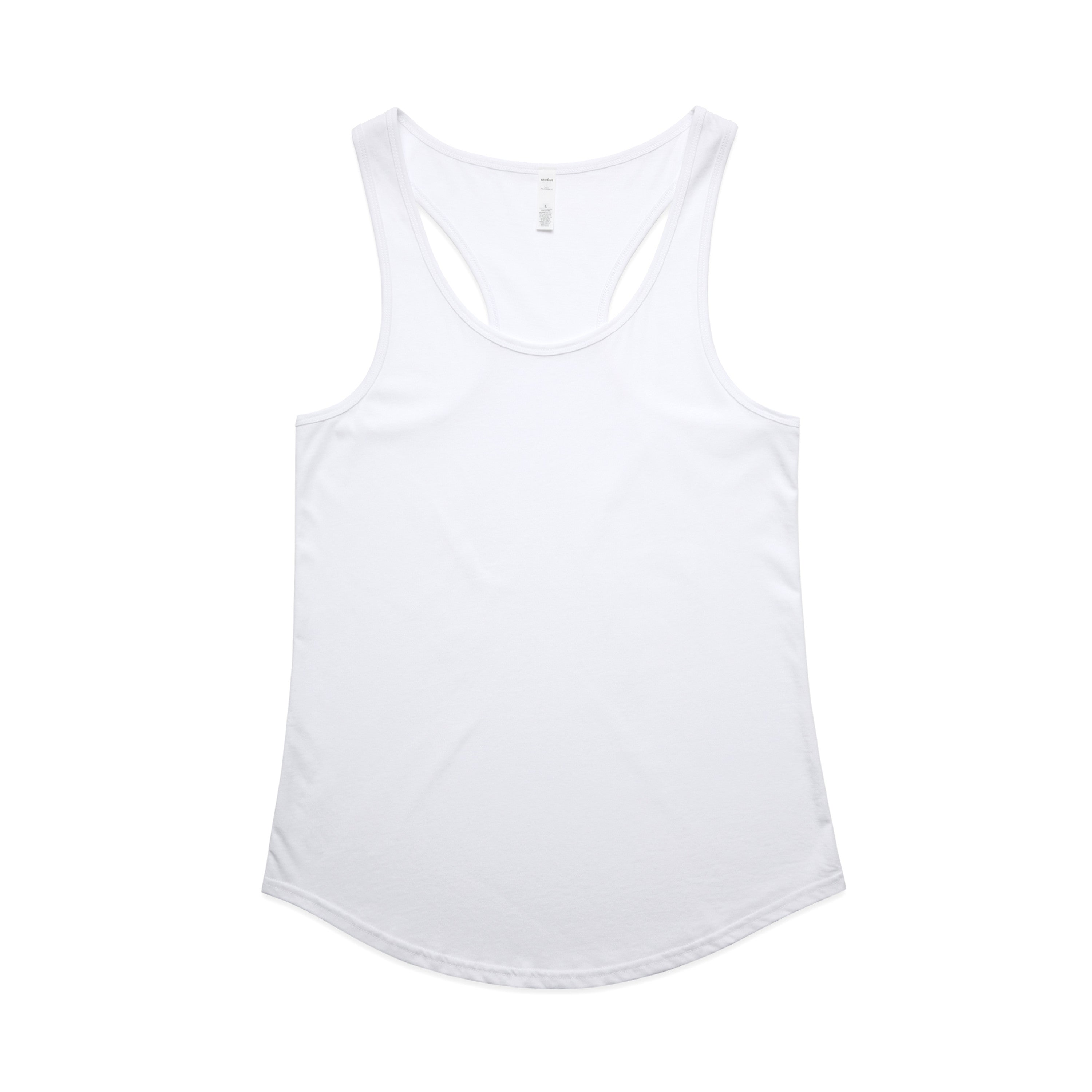 Women's Mali Racerback Tank | Arena Custom Blanks - Arena Prints - Front - White