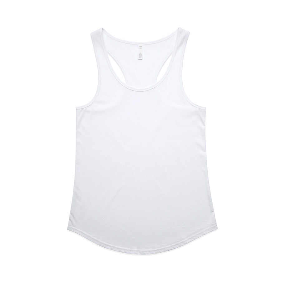 Women's Mali Racerback Tank | Arena Custom Blanks - Arena Prints - Front - White