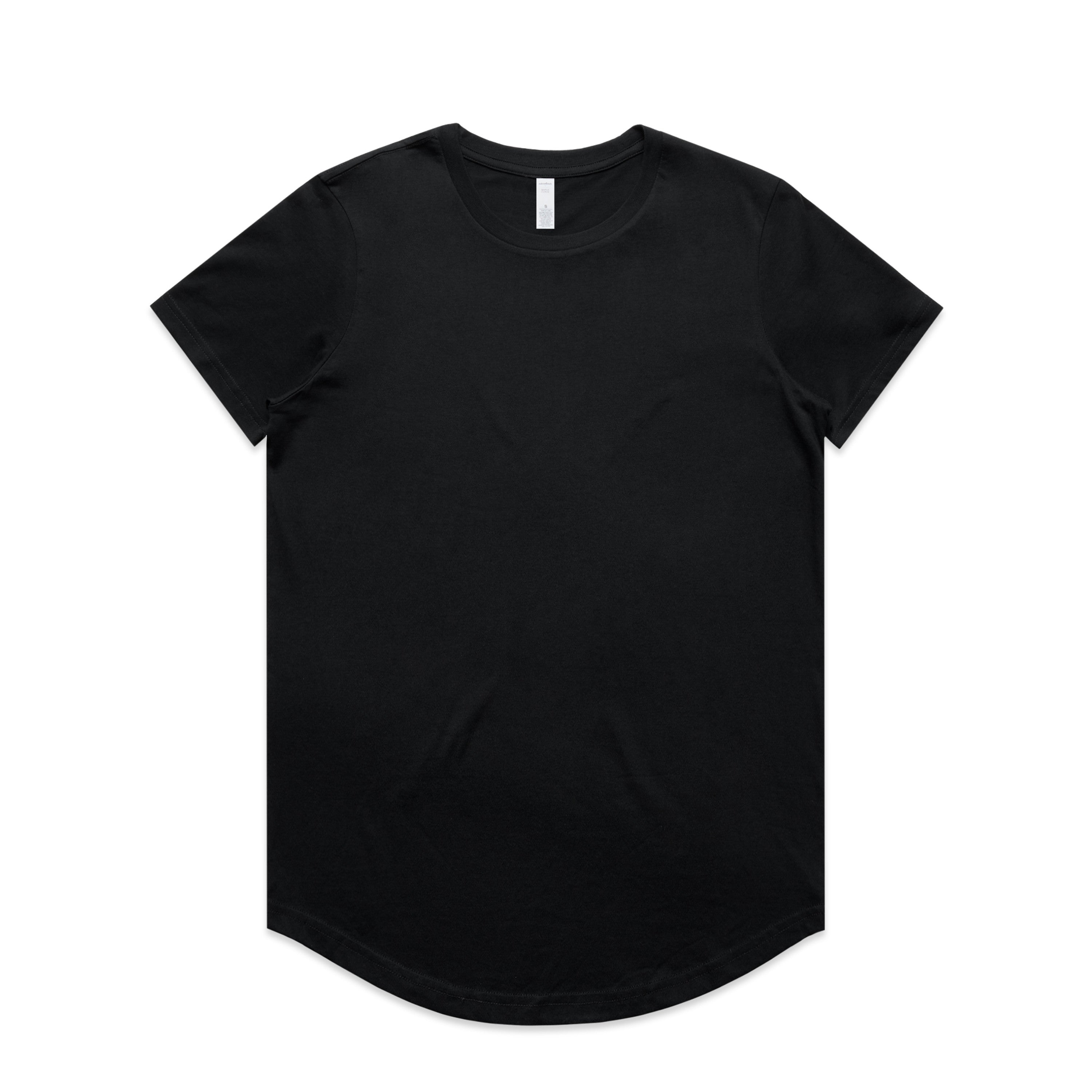 Women's Maple Curve Tee | Arena Custom Blanks - Arena Prints - Front - Black 