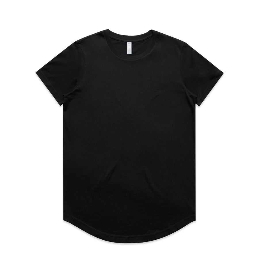 Women's Maple Curve Tee | Arena Custom Blanks - Arena Prints - Front - Black 