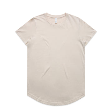Women's Maple Curve Tee | Arena Custom Blanks - Arena Prints - Front - Bone - Cream