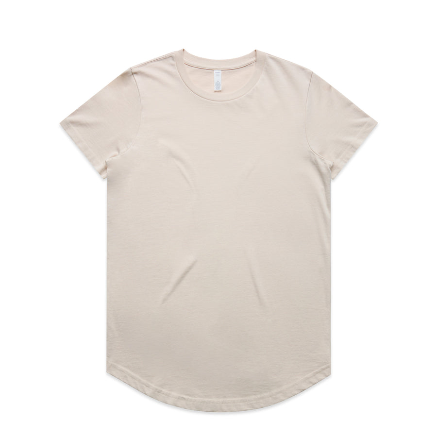 Women's Maple Curve Tee | Arena Custom Blanks - Arena Prints - Front - Bone - Cream