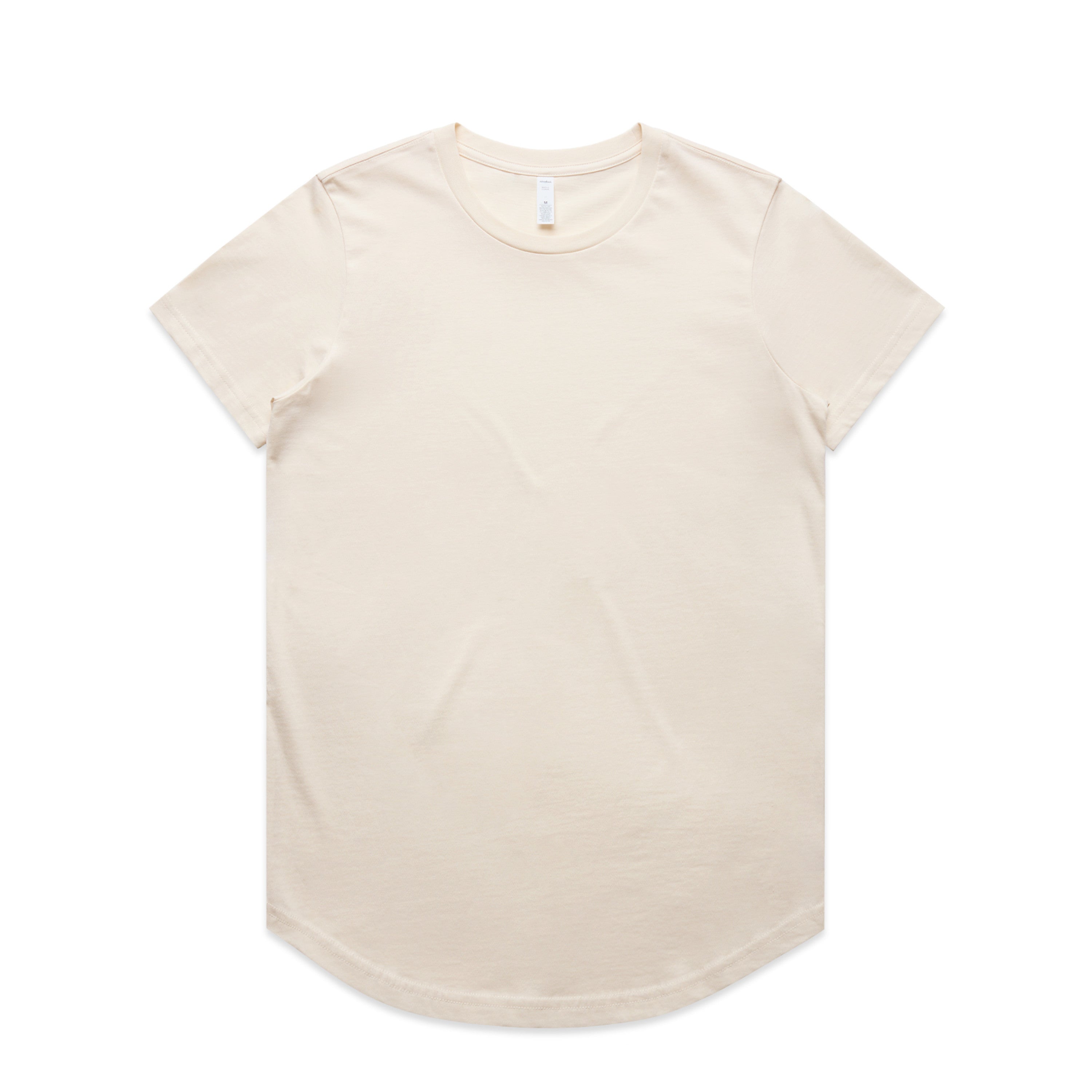 Women's Maple Curve Tee | Arena Custom Blanks - Arena Prints - Front - Ecru - Cream