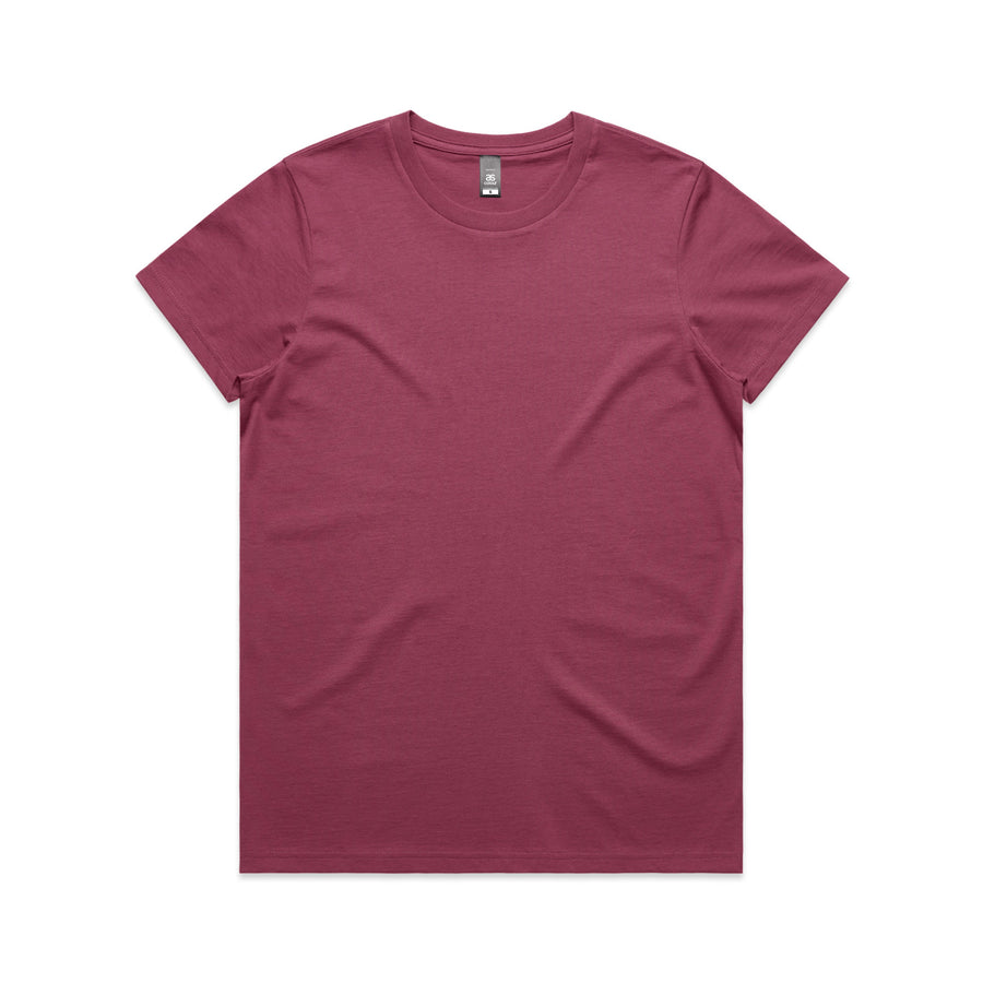 Women's Maple Tee Shirt | Arena Custom Blanks - Arena Prints - Front - Berry - Red