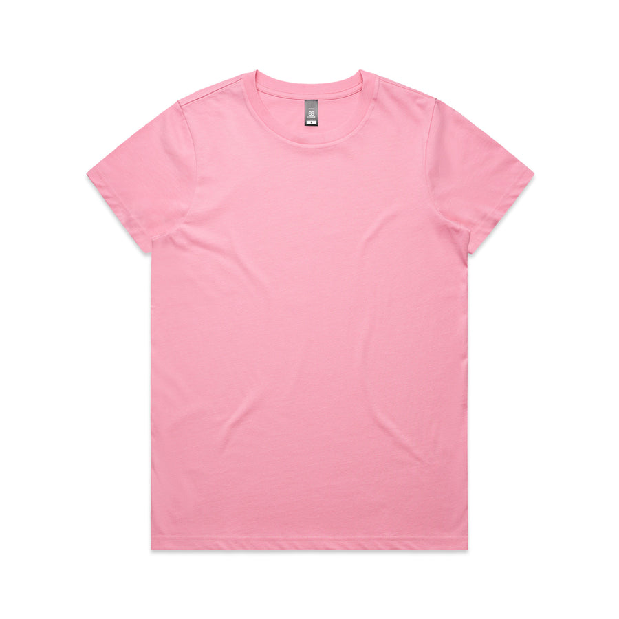 Women's Maple Tee Shirt | Arena Custom Blanks - Arena Prints - Front - Bubble Gum - Pink