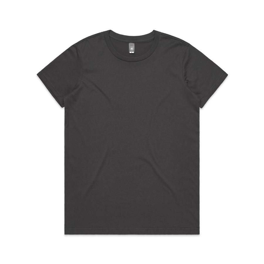 Women's Maple Tee Shirt | Arena Custom Blanks - Arena Prints - Front - Charcoal - Black