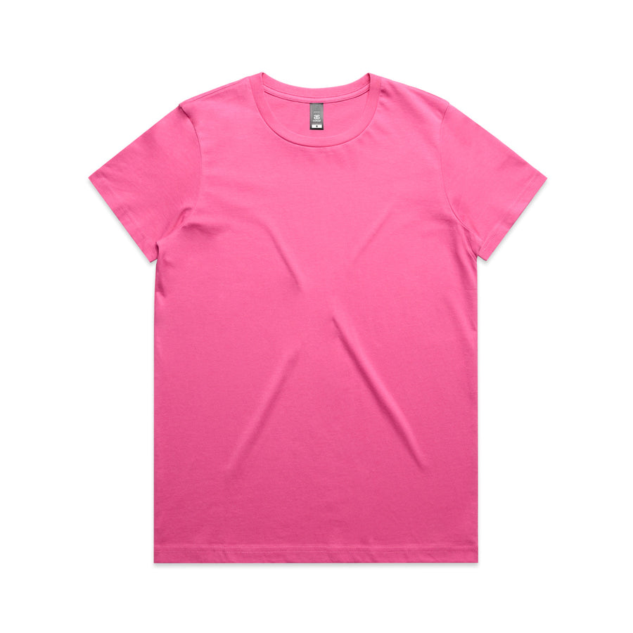 Women's Maple Tee Shirt | Arena Custom Blanks - Arena Prints - Front - Charity Pink - Pink