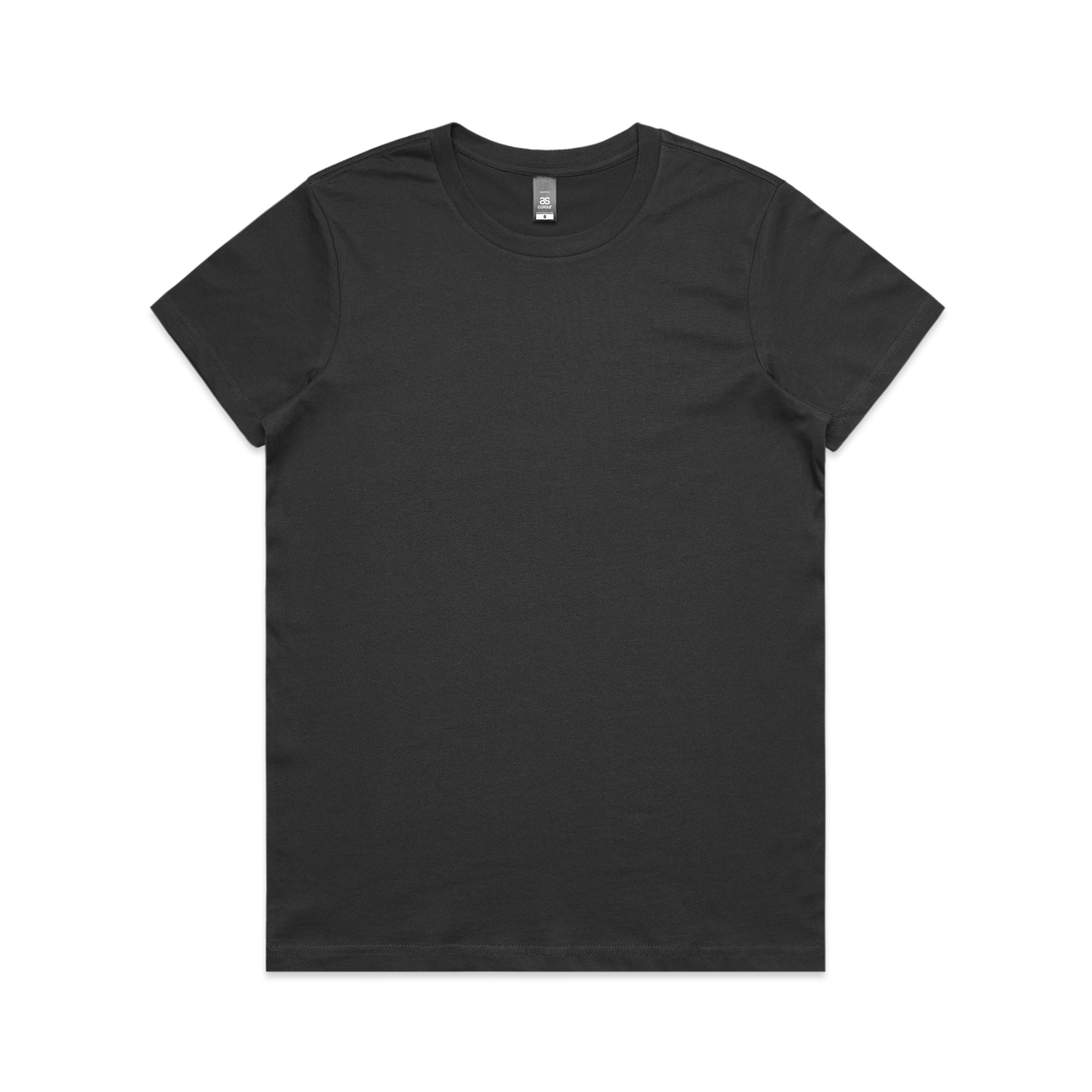 Women's Maple Tee Shirt | Arena Custom Blanks - Arena Prints - Front - Coal - Black