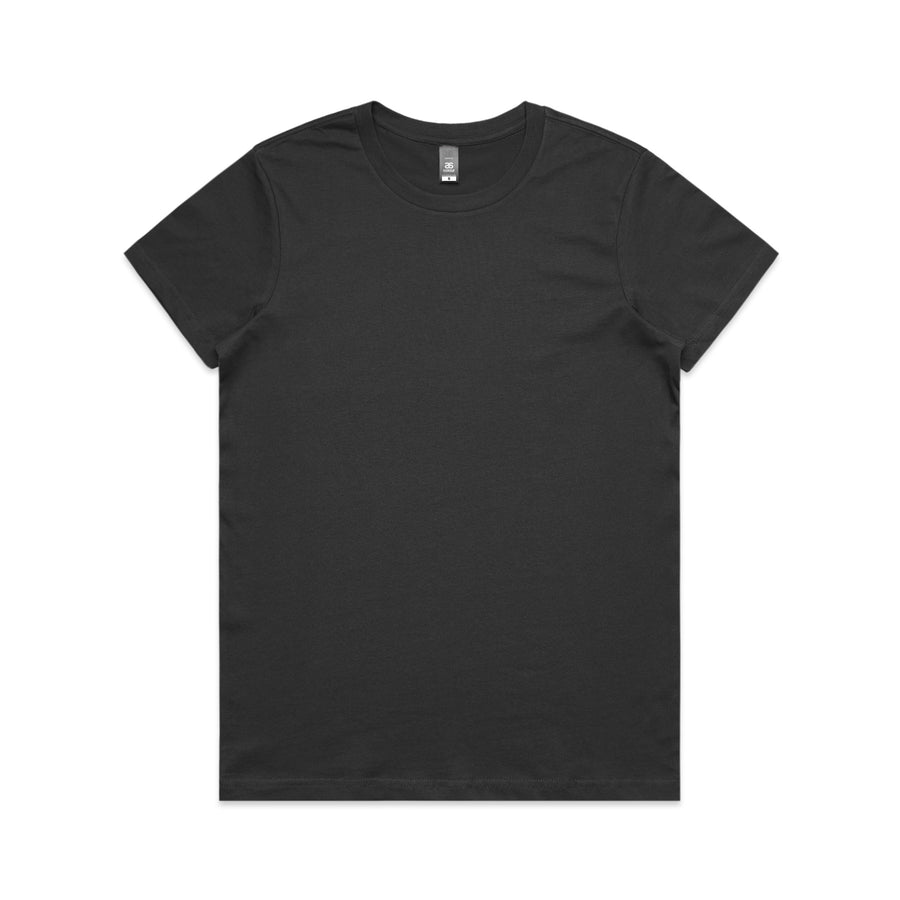 Women's Maple Tee Shirt | Arena Custom Blanks - Arena Prints - Front - Coal - Black