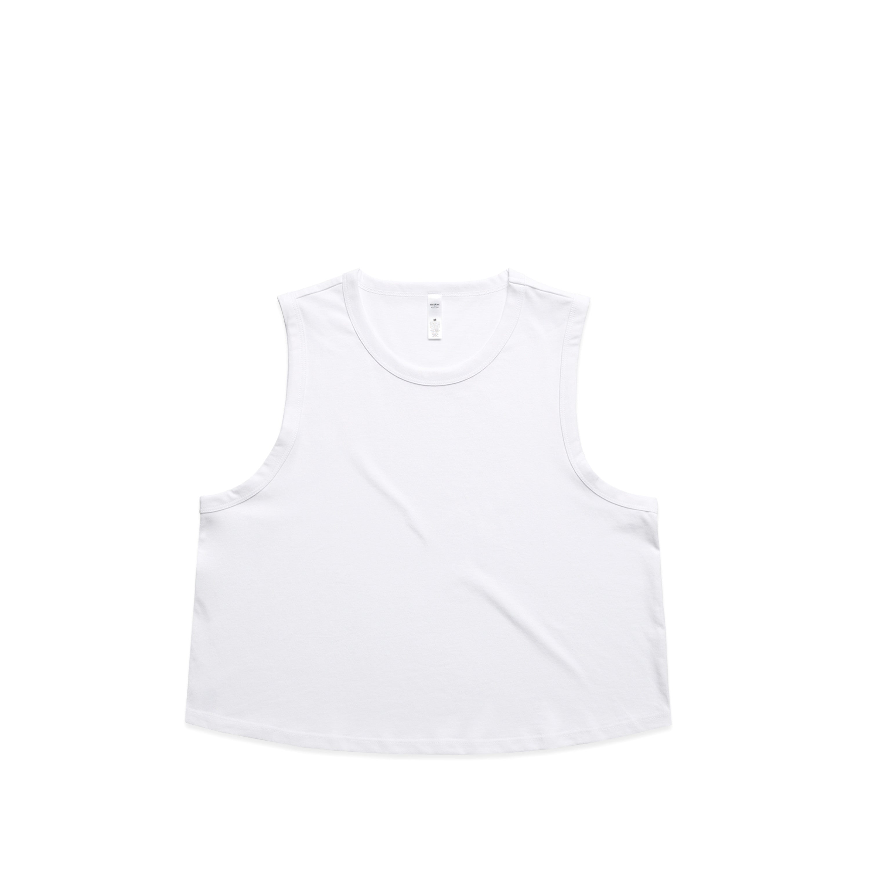 Women's Martina Crop Tank | Arena Custom blanks - Arena Prints - Front - White