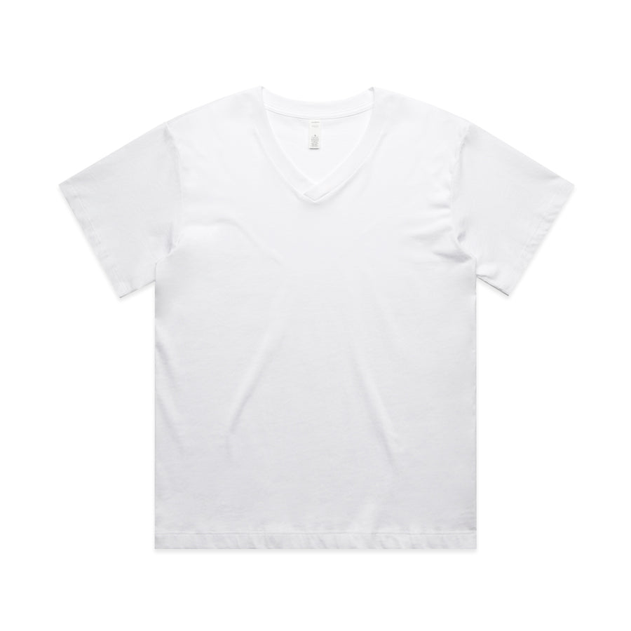 Women's Martina V Neck Tee | Arena Custom Blanks - Arena Prints - Front - White 